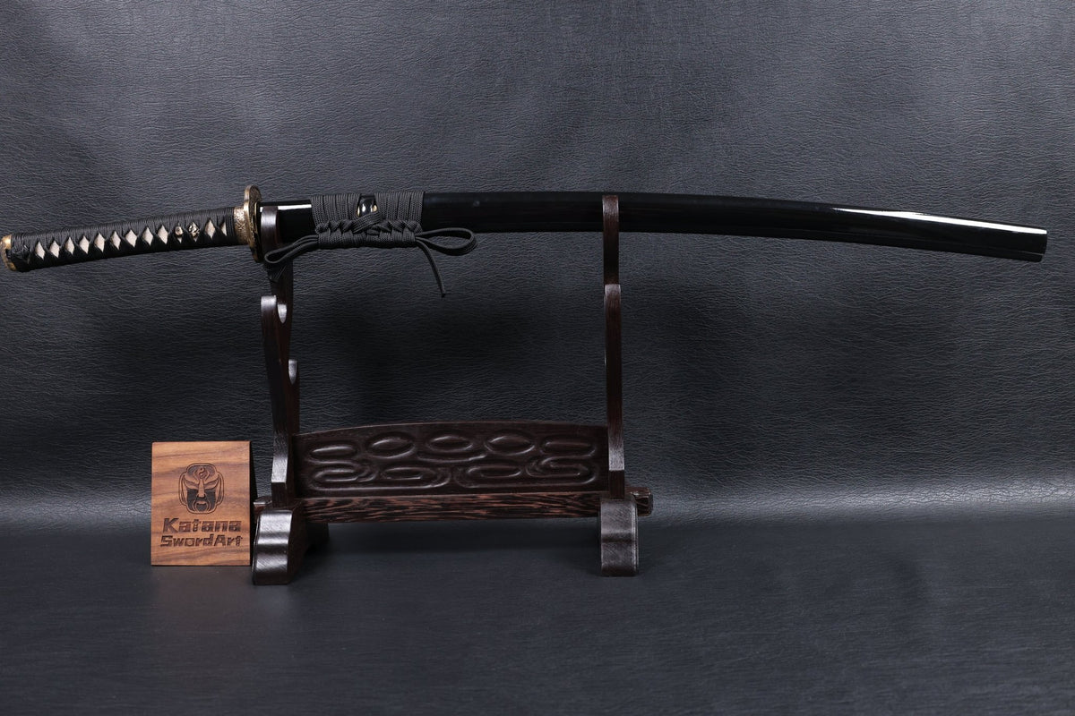 Katana Floral Eclipse Spring Steel Black Saya Genuine Rayskin | KSA Katana Katana For Sale 2026