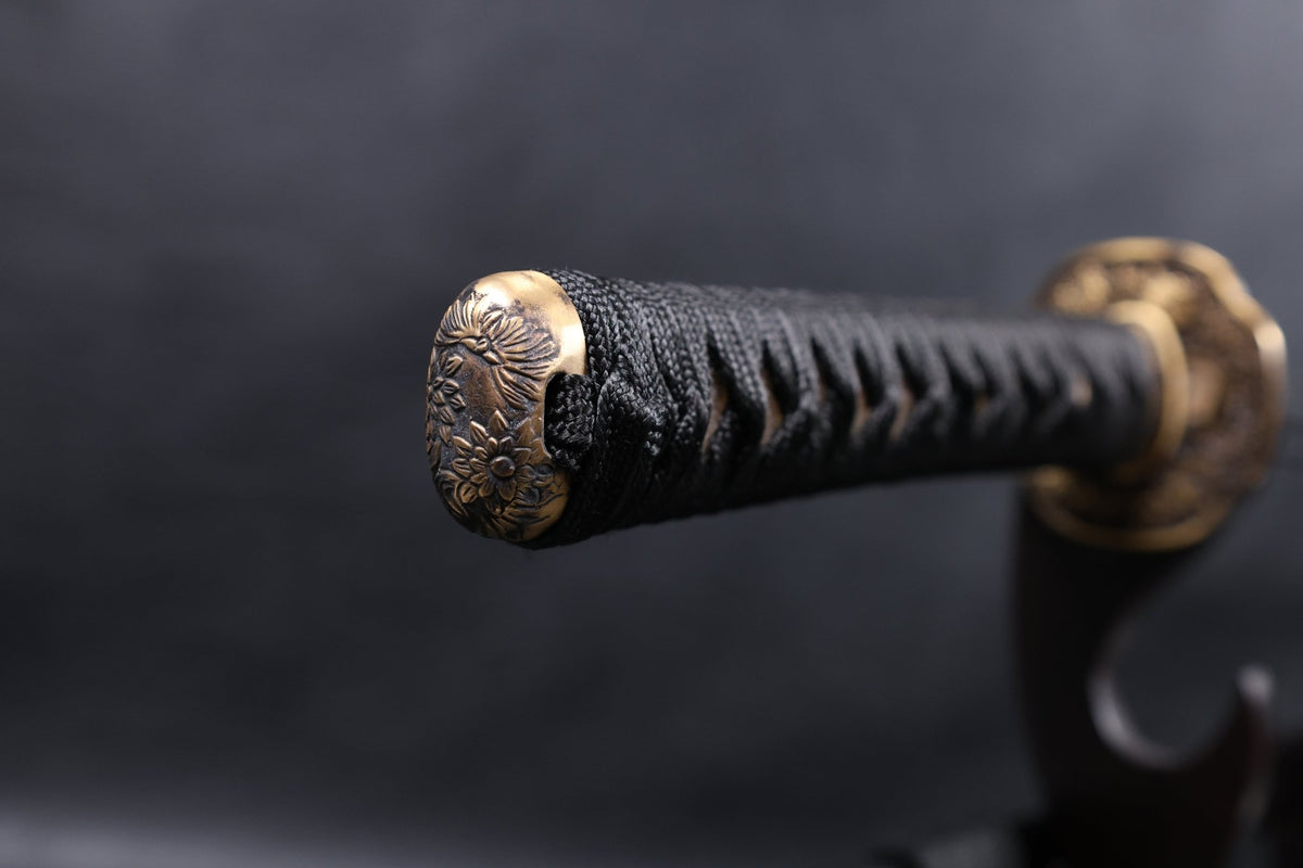 Katana Floral Eclipse Spring Steel Black Saya Genuine Rayskin | KSA Katana Katana For Sale 2026