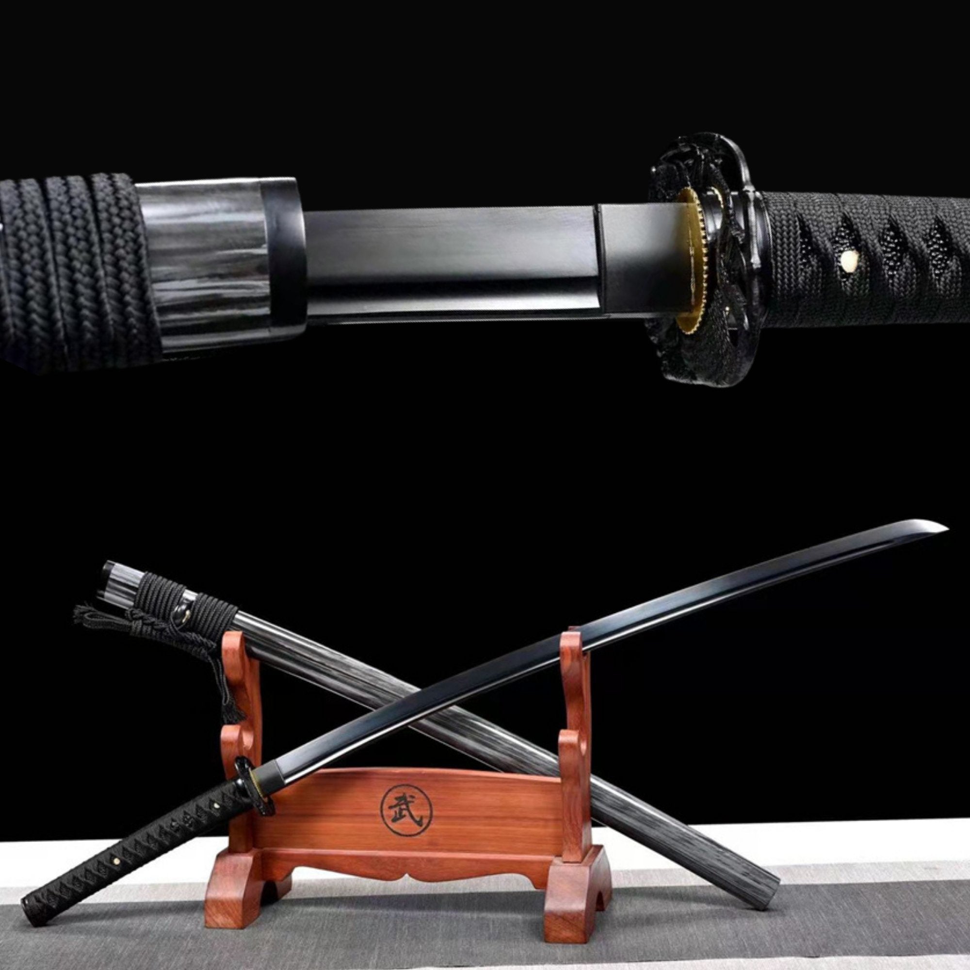 Katana Heibao Spring Steel Black 黑豹 | KatanaSwordArt Katana For Sale
