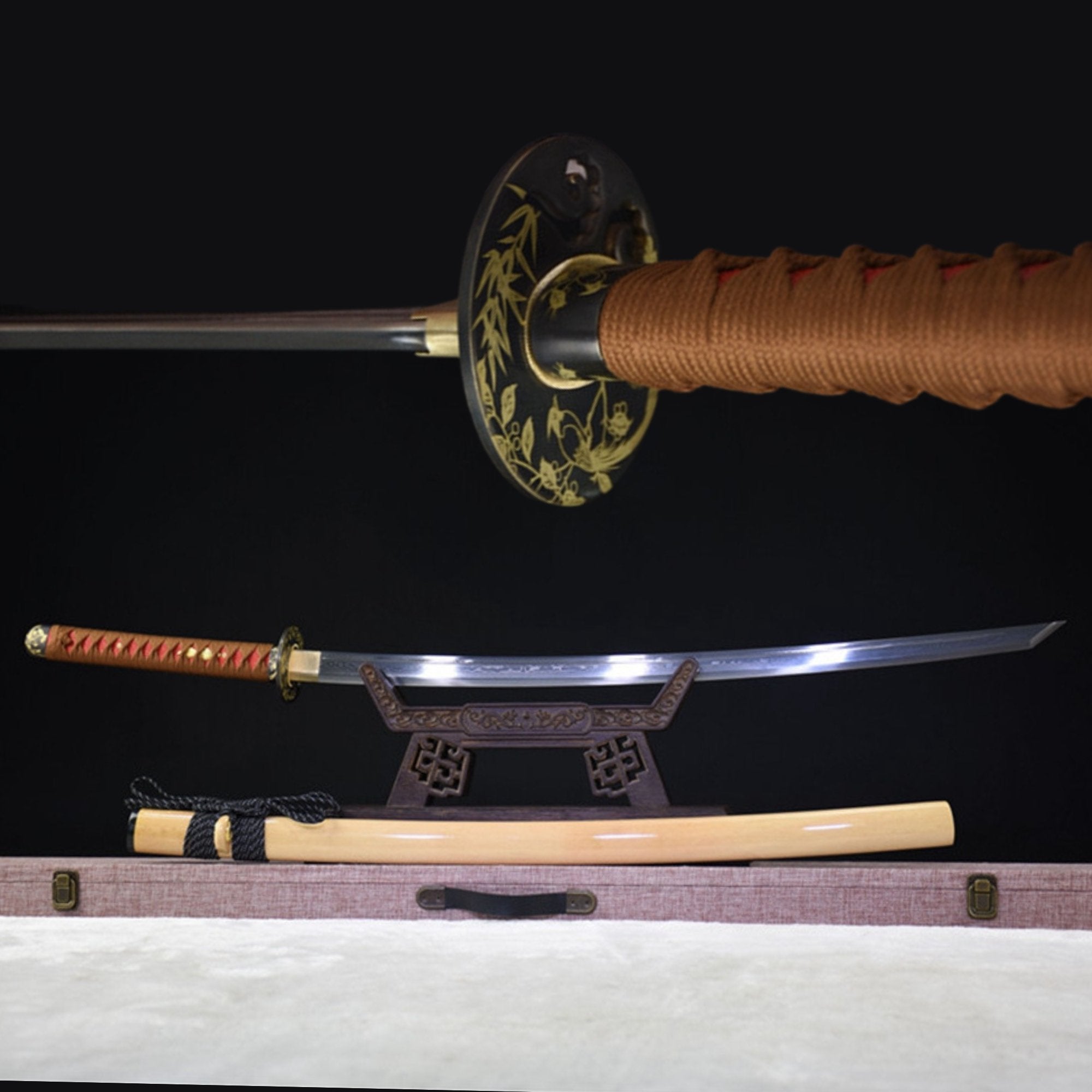 Katana Huancheng Damascus Folded Wood Saya 環城 | KatanaSwordArt Katana For Sale 2025