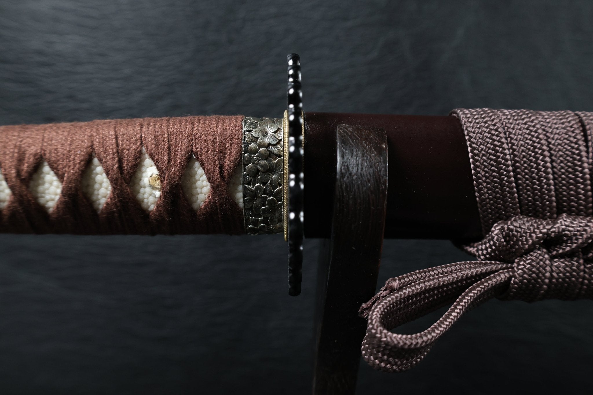 Katana AutumnDrift T10 Clay Tempered Blade with Brown Ishime Saya | KSA Huo | KSA Katana For Sale 2026