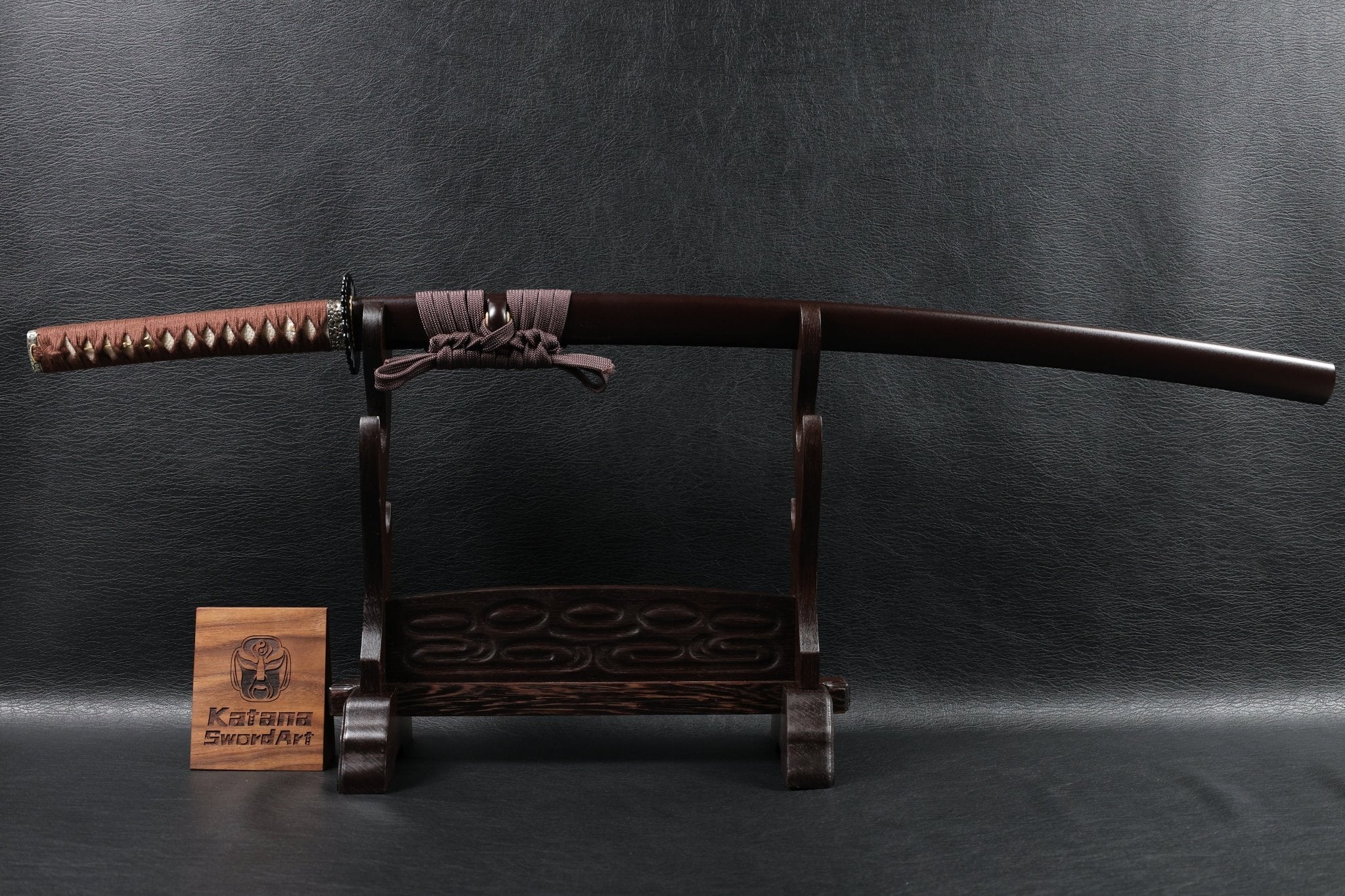 Katana AutumnDrift T10 Clay Tempered Blade with Brown Ishime Saya | KSA Huo | KSA Katana For Sale 2026