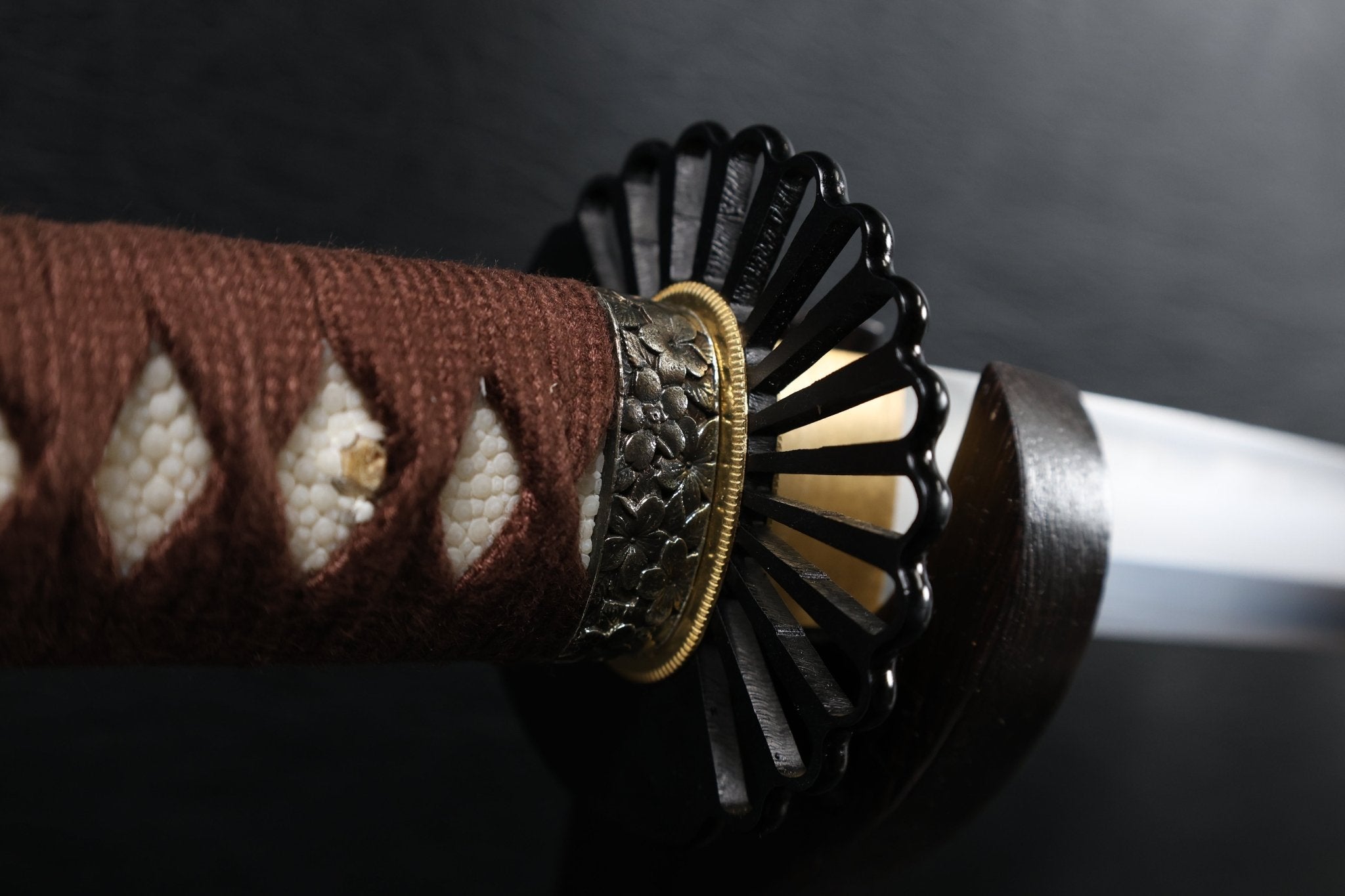 Katana AutumnDrift T10 Clay Tempered Blade with Brown Ishime Saya | KSA Huo | KSA Katana For Sale 2026