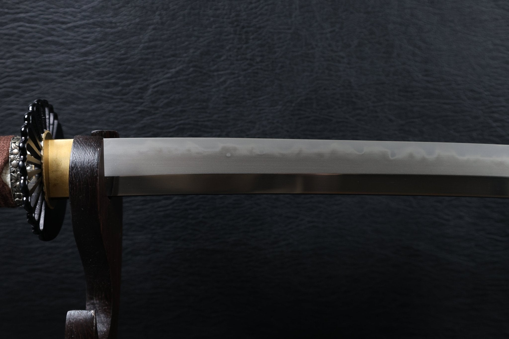 Katana AutumnDrift T10 Clay Tempered Blade with Brown Ishime Saya | KSA Huo | KSA Katana For Sale 2026