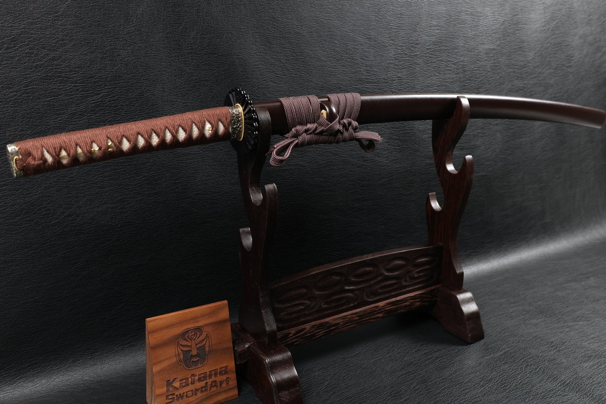 Katana AutumnDrift T10 Clay Tempered Blade with Brown Ishime Saya | KSA Huo | KSA Katana For Sale 2026
