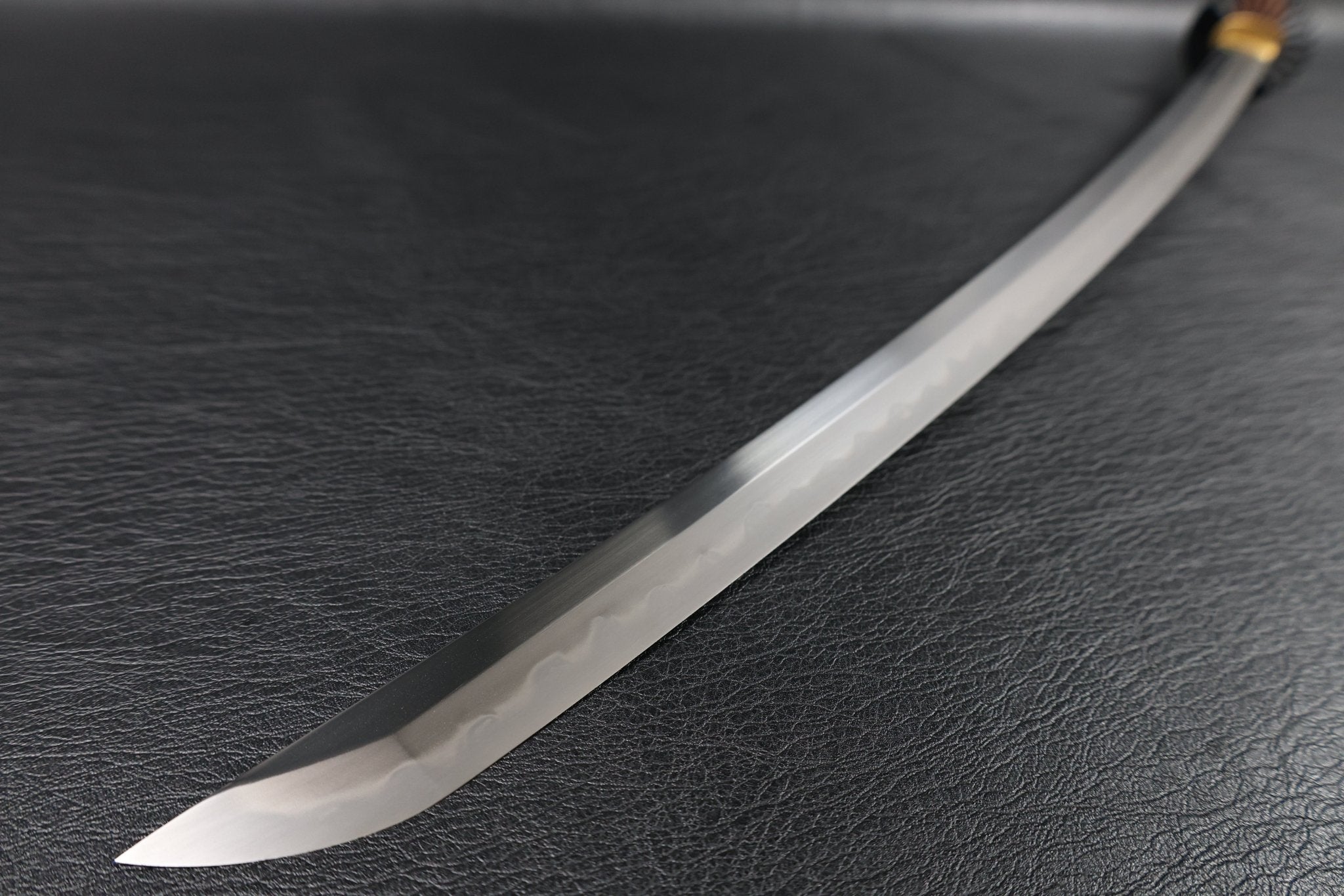 Katana AutumnDrift T10 Clay Tempered Blade with Brown Ishime Saya | KSA Huo | KSA Katana For Sale 2026