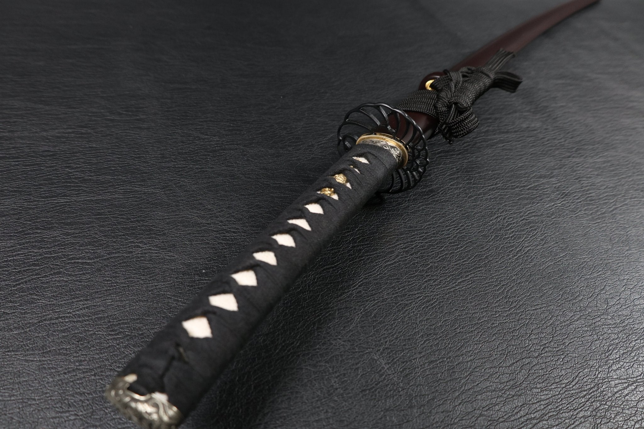 Katana CraneFlow T10 Clay Tempered Blade with Brown Ishime Saya | KSA Huo | KatanaSwordArt Katana For Sale 2026