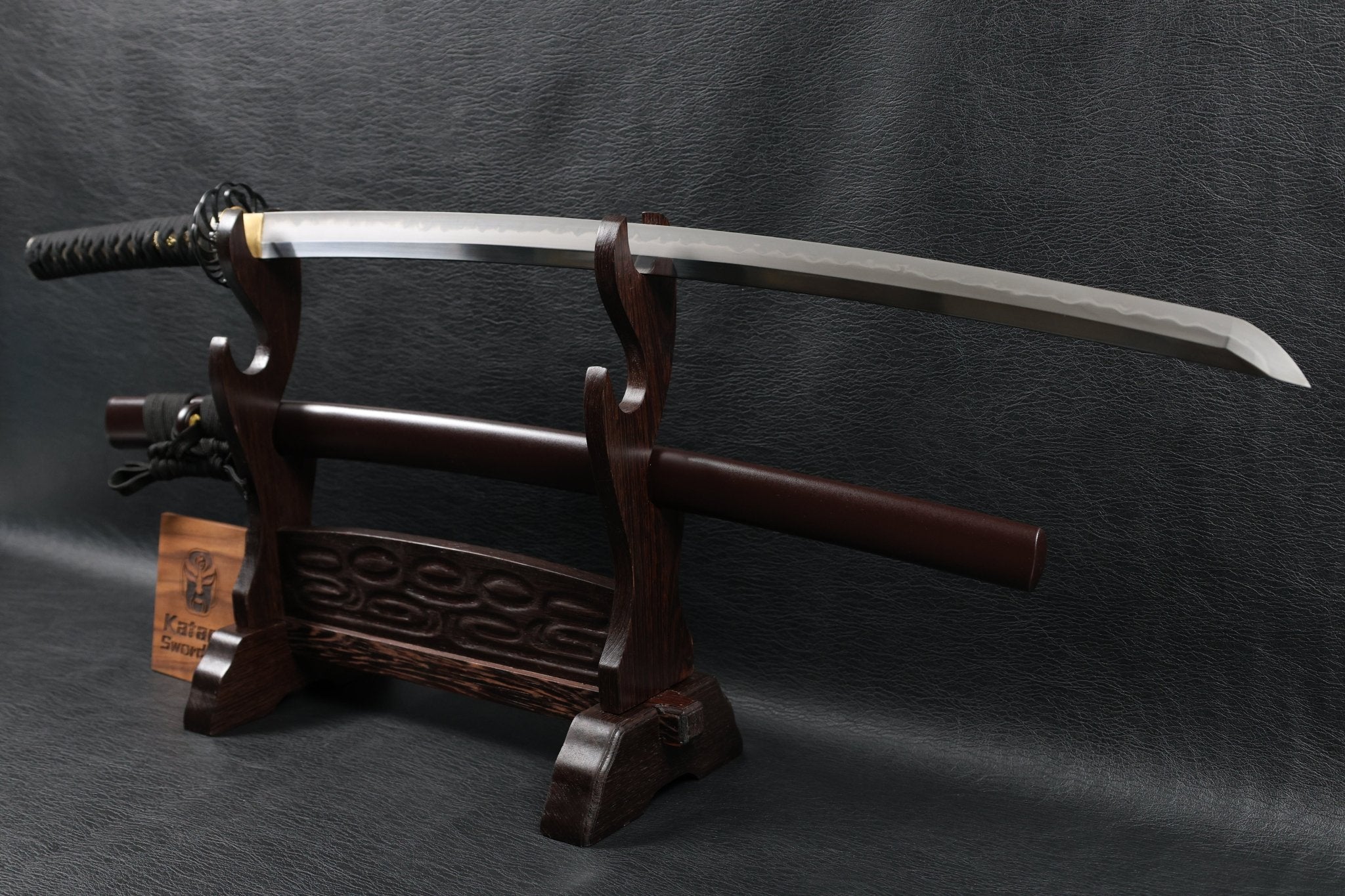 Katana CraneFlow T10 Clay Tempered Blade with Brown Ishime Saya | KSA Huo | KatanaSwordArt Katana For Sale 2026