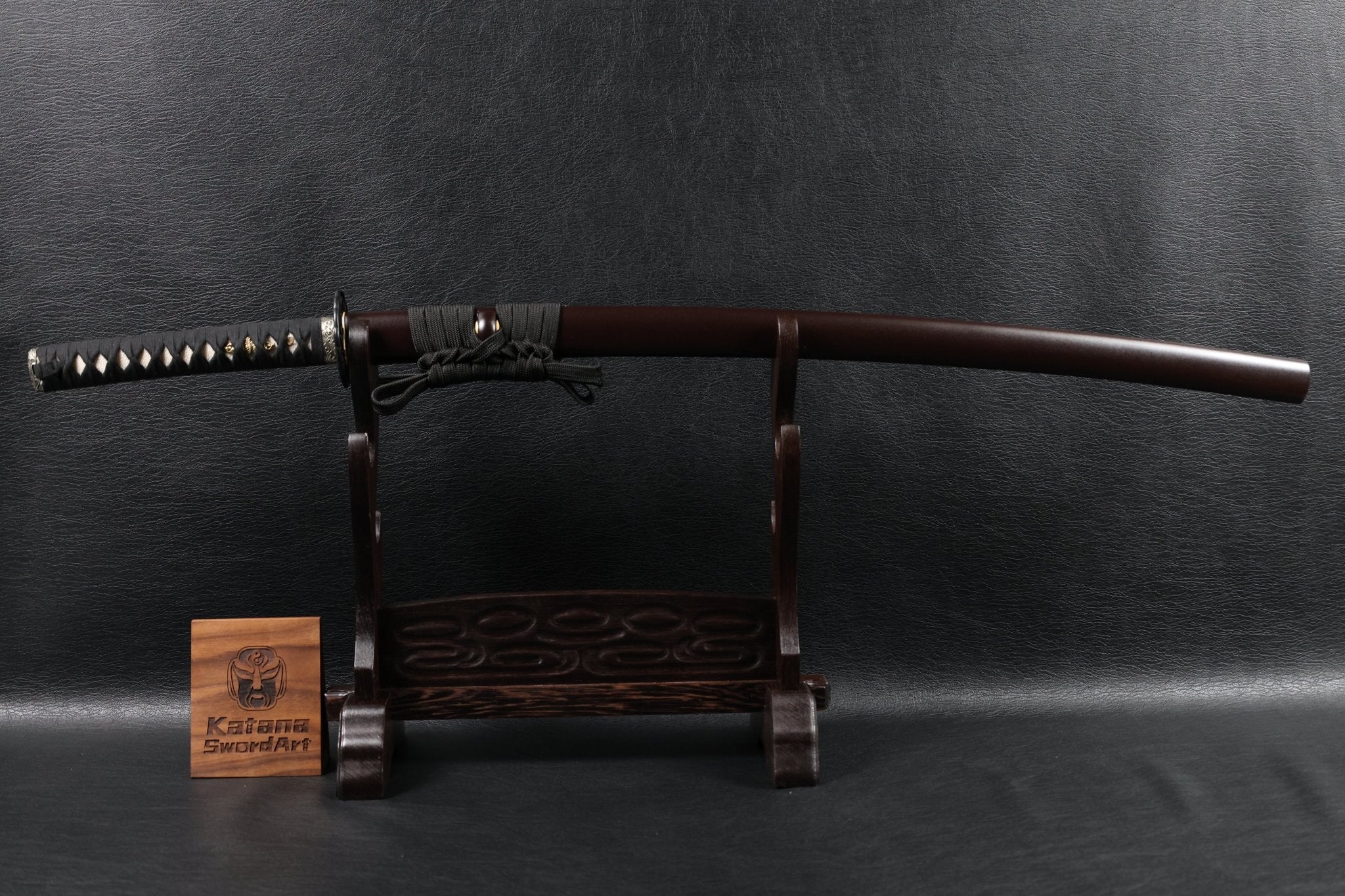Katana CraneFlow T10 Clay Tempered Blade with Brown Ishime Saya | KSA Huo | KatanaSwordArt Katana For Sale 2026
