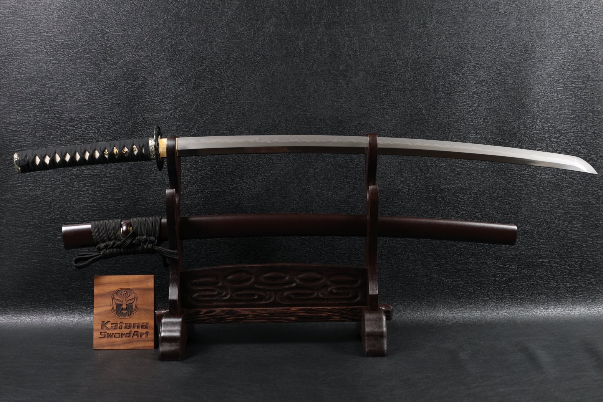 Katana CraneFlow T10 Clay Tempered Blade with Brown Ishime Saya | KSA Huo | KatanaSwordArt Katana For Sale 2026