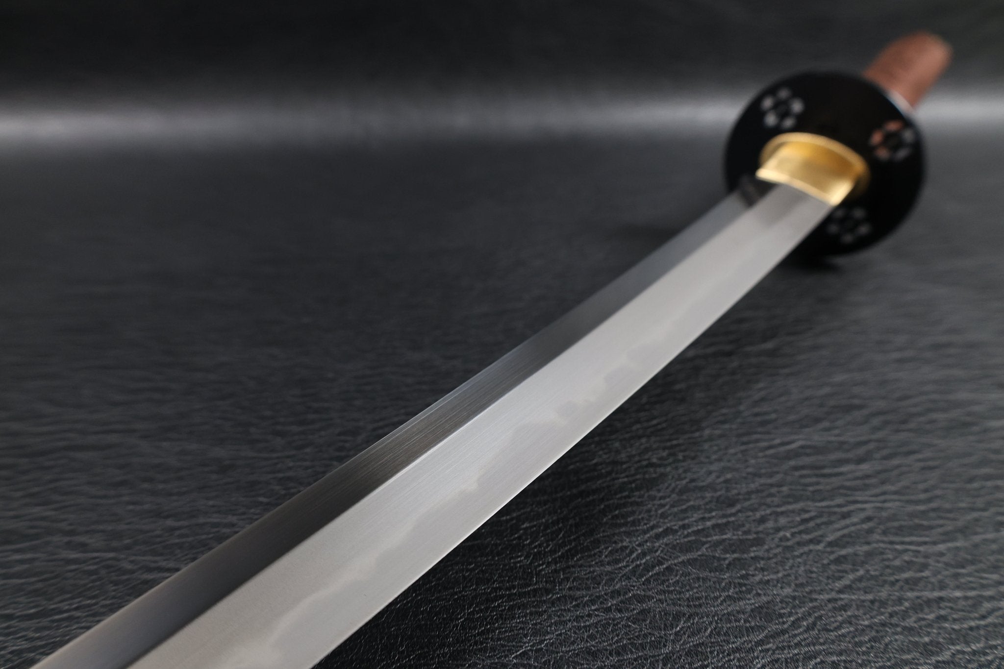 Katana DarkVine T10 Clay Tempered Blade with Black Red Speckled Saya | KSA Huo | KSA Katana For Sale 2026