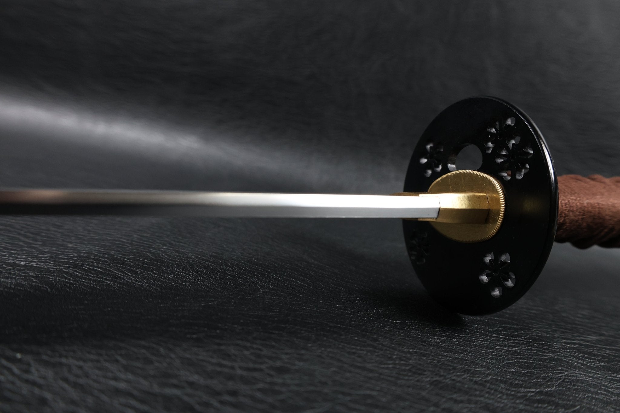 Katana DarkVine T10 Clay Tempered Blade with Black Red Speckled Saya | KSA Huo | KSA Katana For Sale 2026