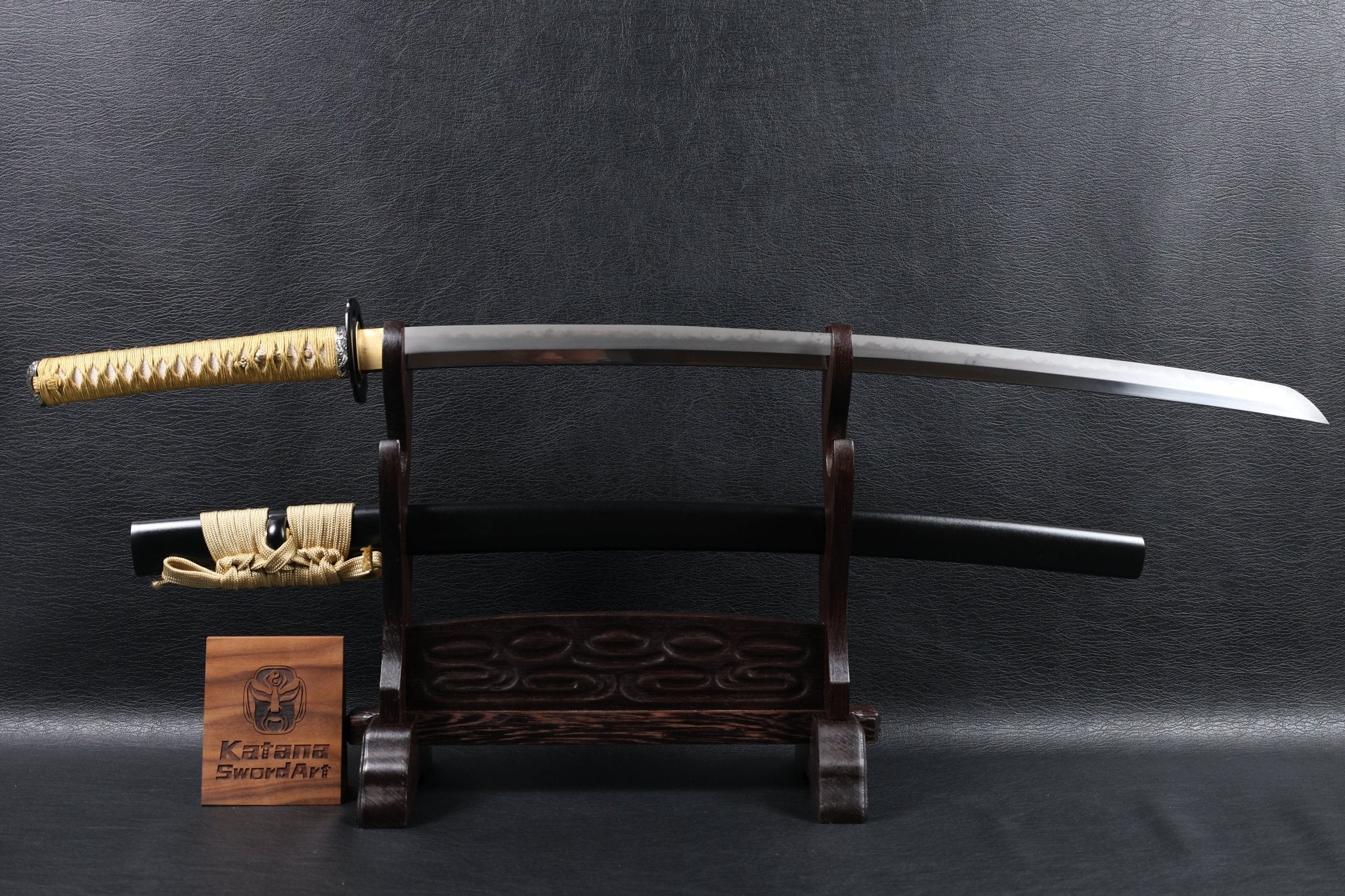 Katana DragonCurrent T10 Clay Tempered Blade with Black Ishime Saya | KSA Huo | KSA Katana For Sale 2026