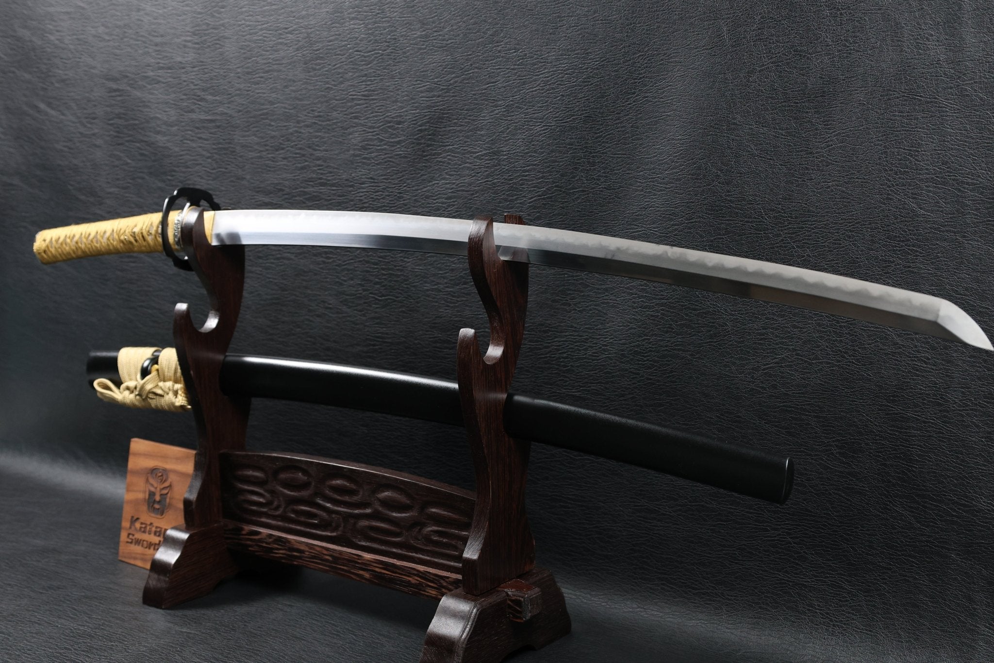 Katana DragonCurrent T10 Clay Tempered Blade with Black Ishime Saya | KSA Huo | KSA Katana For Sale 2026