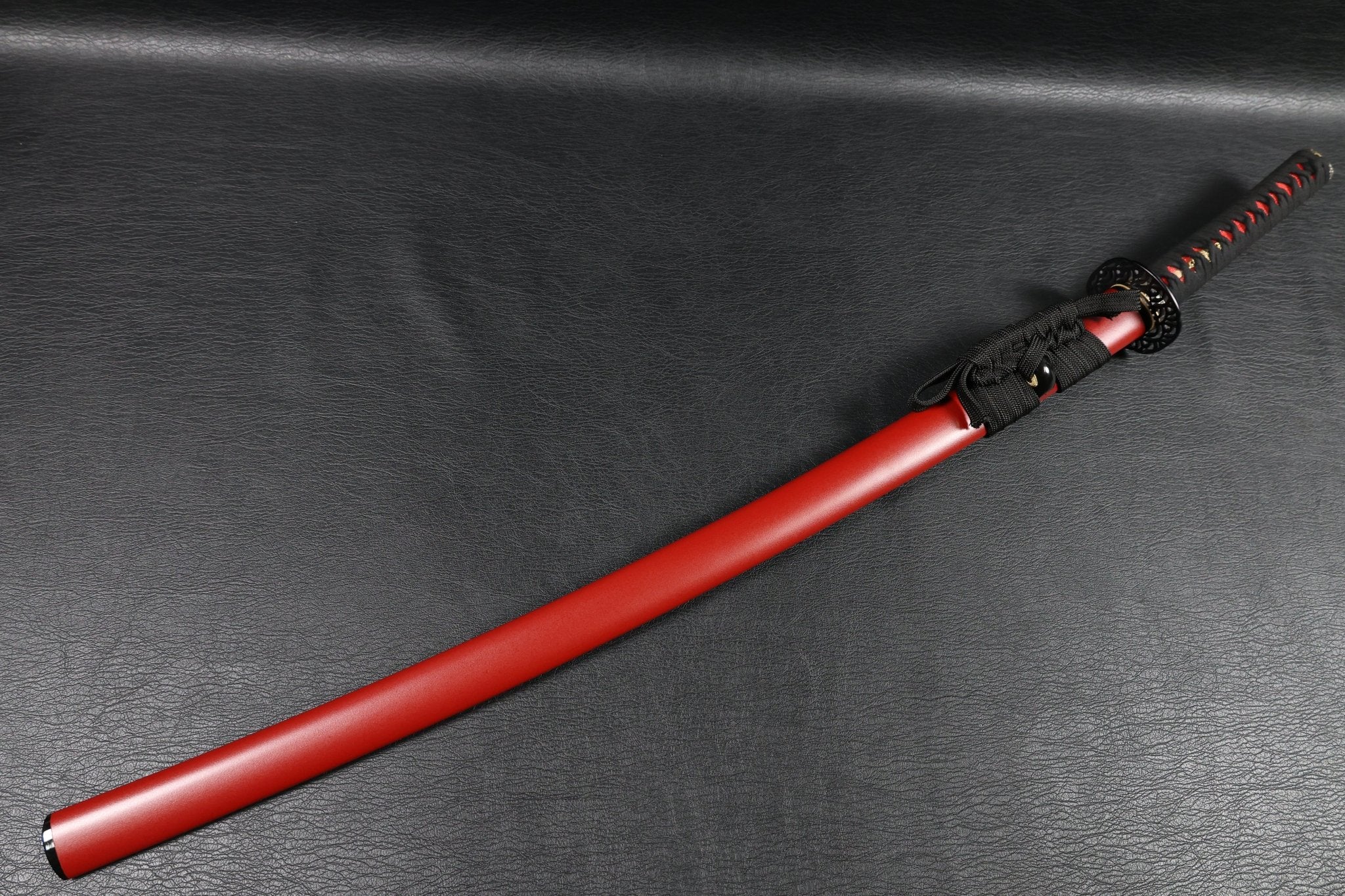 Katana ScarletBloom T10 Clay Tempered Blade with Red Ishime Saya | KSA Huo | KSA Katana For Sale 2026
