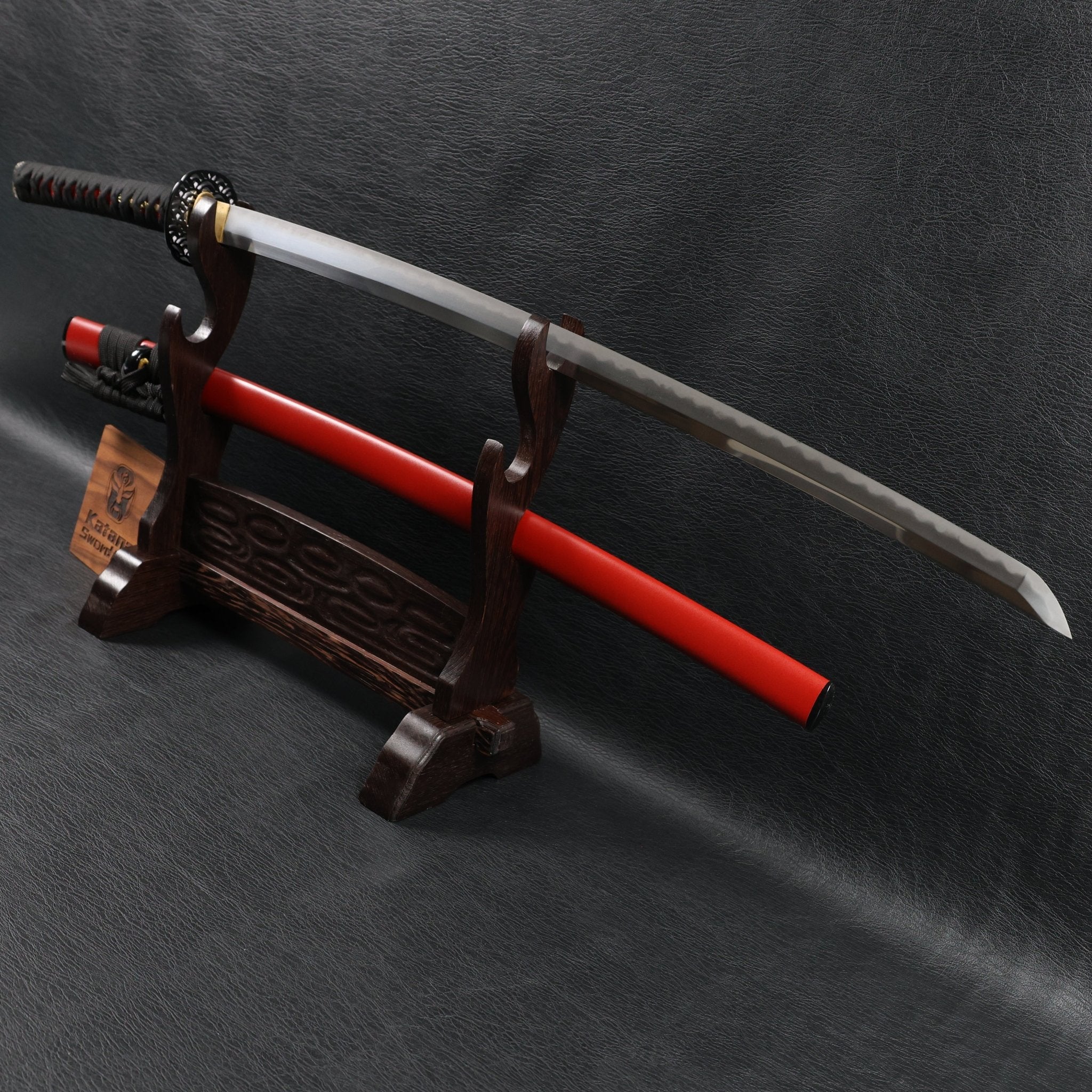 Katana ScarletBloom T10 Clay Tempered Blade with Red Ishime Saya | KSA Huo | KatanaSwordArt Katana For Sale 2026
