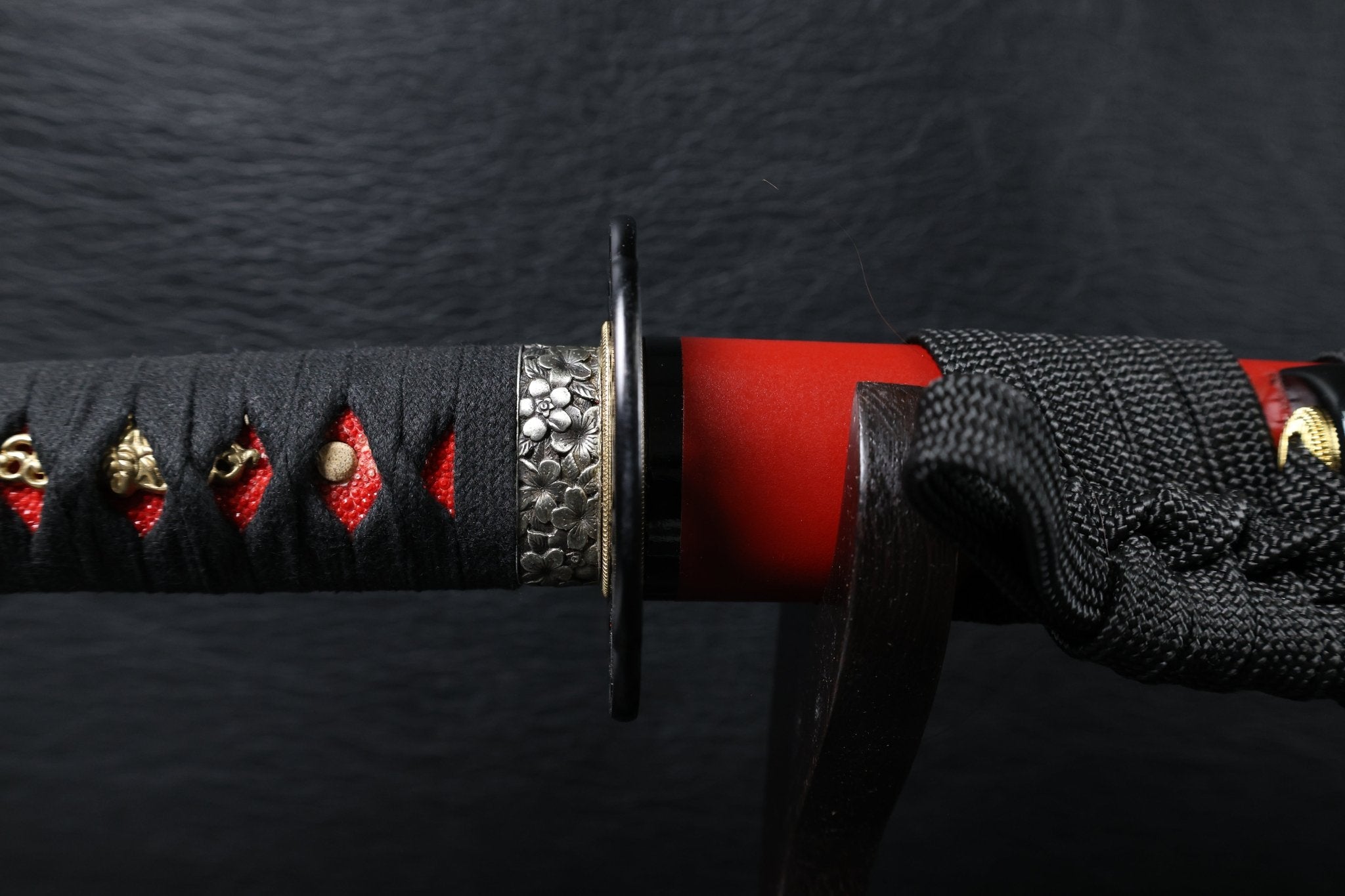 Katana ScarletBloom T10 Clay Tempered Blade with Red Ishime Saya | KSA Huo | KSA Katana For Sale 2026