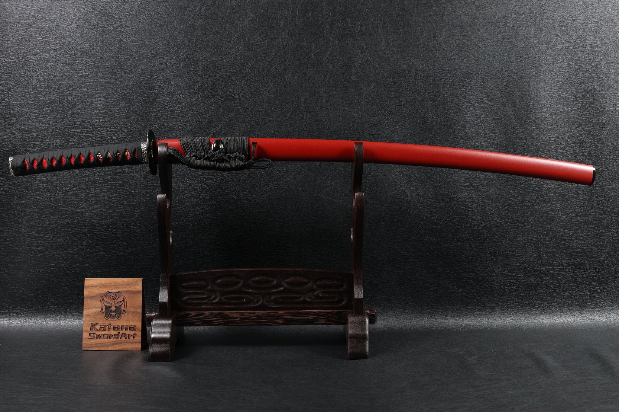 Katana ScarletBloom T10 Clay Tempered Blade with Red Ishime Saya | KSA Huo | KSA Katana For Sale 2026