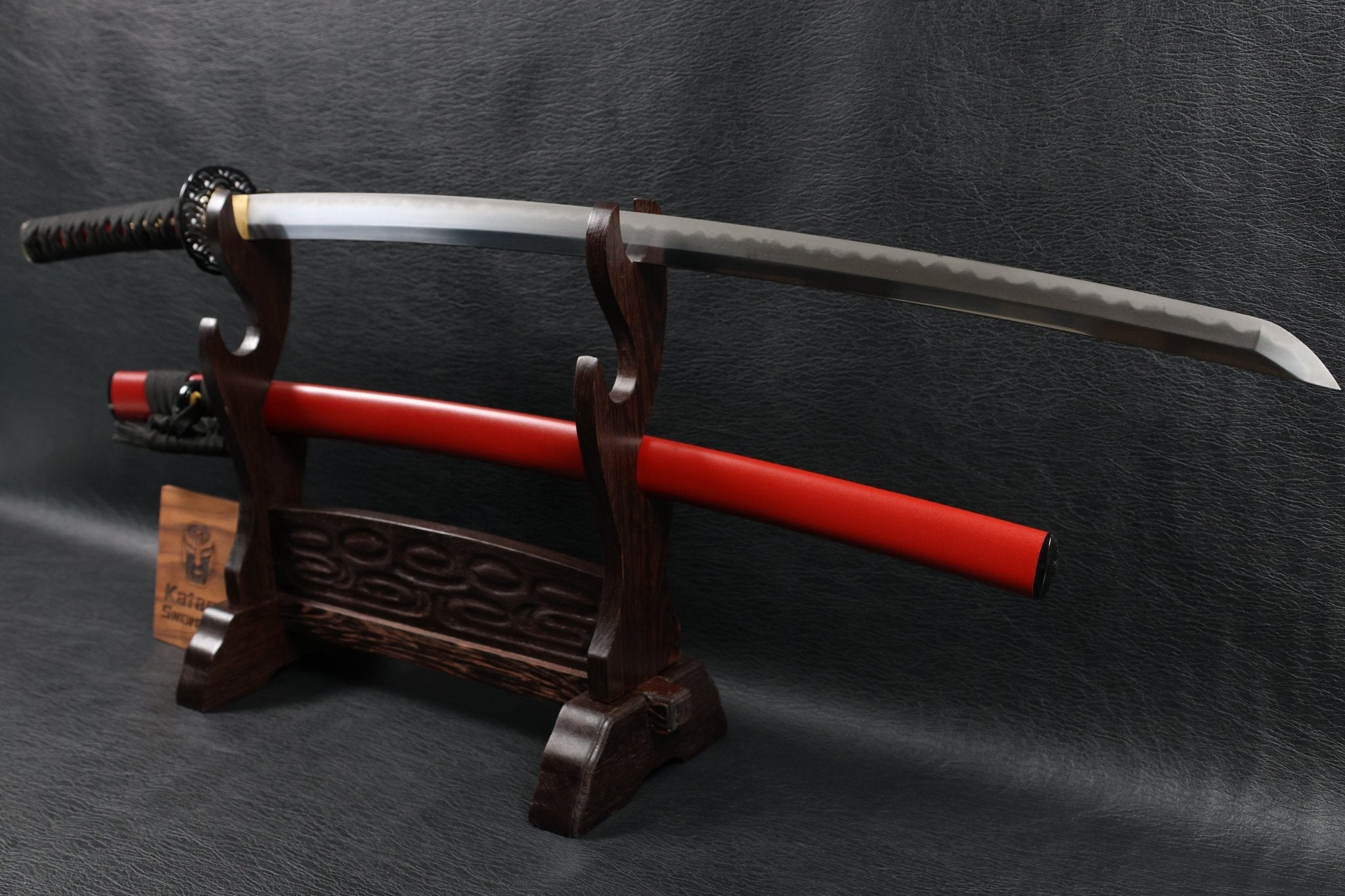 Katana ScarletBloom T10 Clay Tempered Blade with Red Ishime Saya | KSA Huo | KSA Katana For Sale 2026