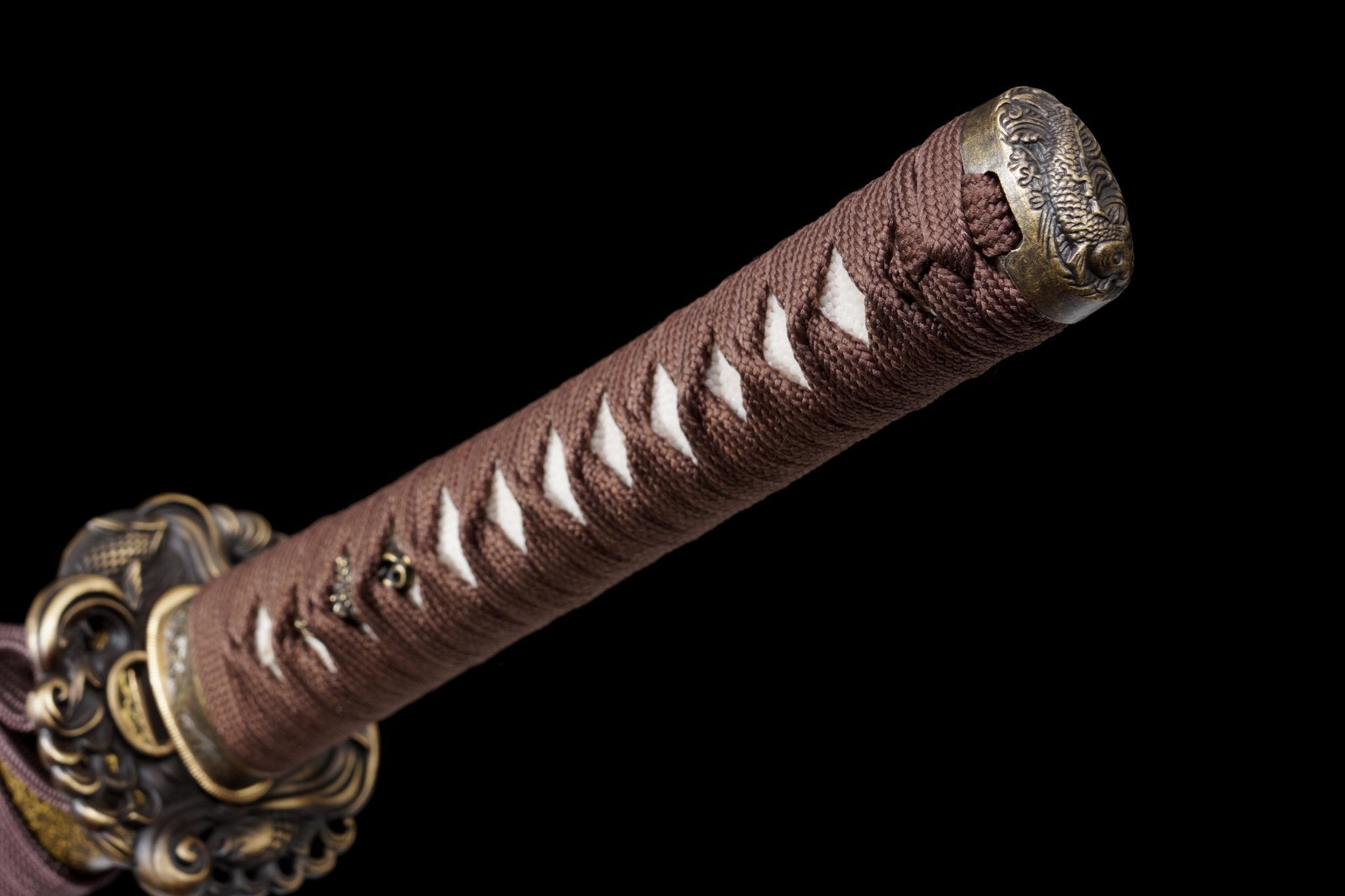 Katana Koi Surge Black and Gold Lacquered Saya Genuine Rayskin 鲤波 | KatanaSwordArt Katana For Sale 2025