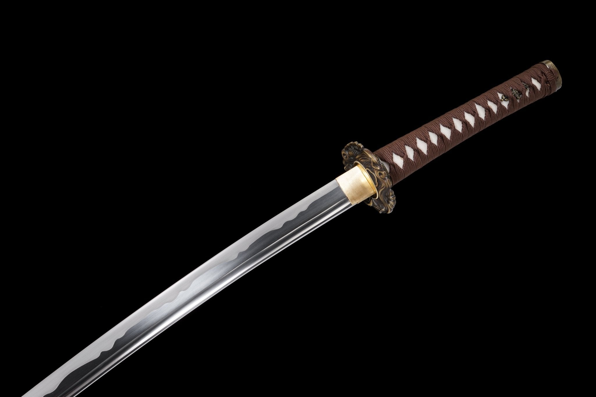 Katana Koi Surge Black and Gold Lacquered Saya Genuine Rayskin 鲤波 | KatanaSwordArt Katana For Sale 2025