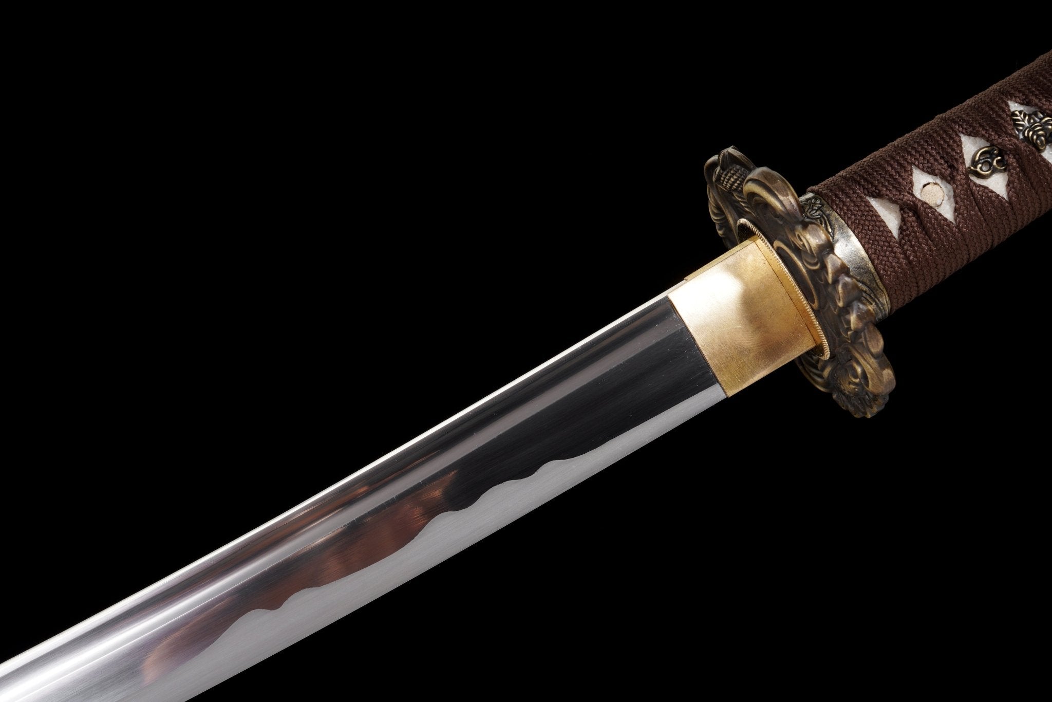 Katana Koi Surge Black and Gold Lacquered Saya Genuine Rayskin 鲤波 | KatanaSwordArt Katana For Sale 2025