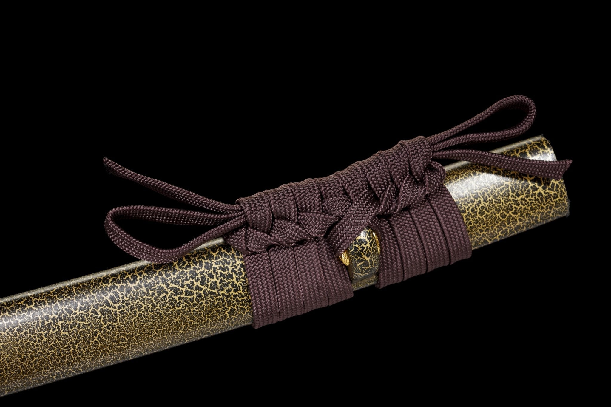 Katana Koi Surge Black and Gold Lacquered Saya Genuine Rayskin 鲤波 | KatanaSwordArt Katana For Sale 2025