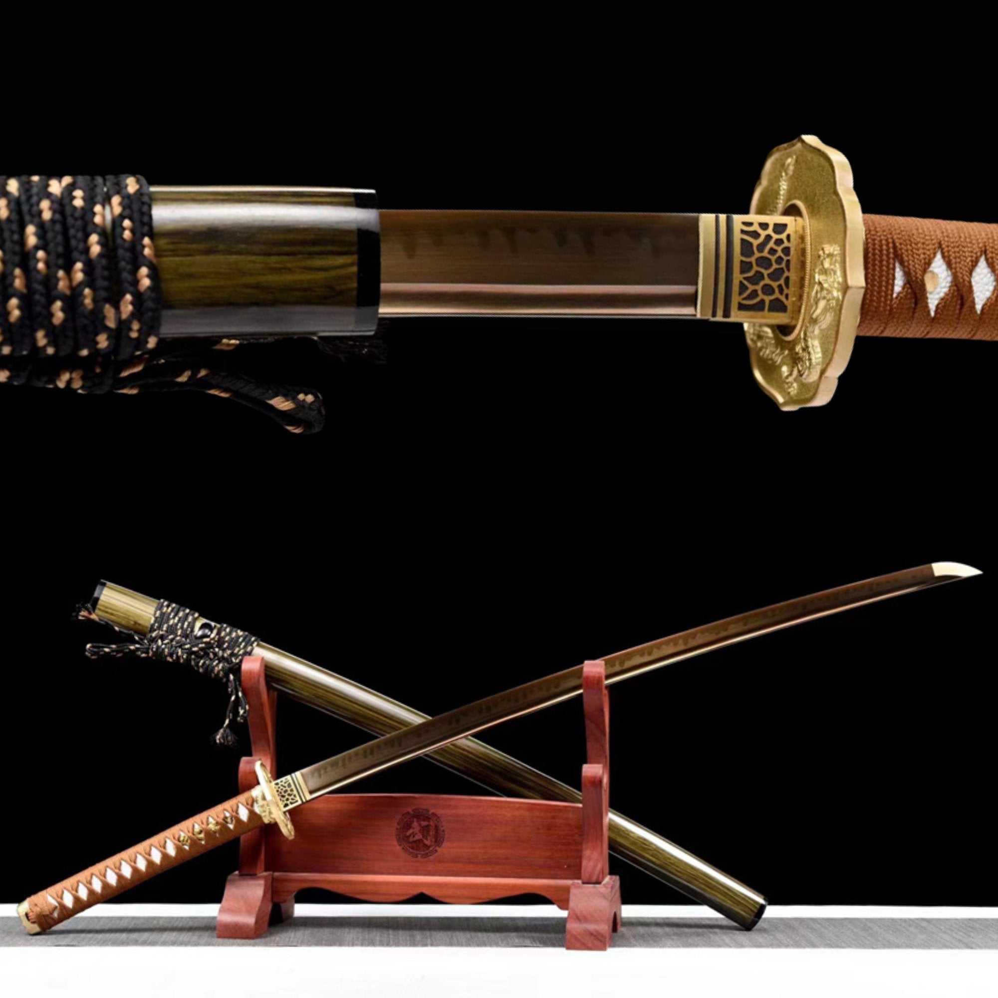 Weapon Collection Siwode Katana Sword - 40-Inch T10 Clay Tempered Blade With Copper Tang Plush Cat Toys Weapon Collection Siwode Katana Sword - 40-Inch T10 Clay Tempered Blade With Copper Tang Plush Cat Toys