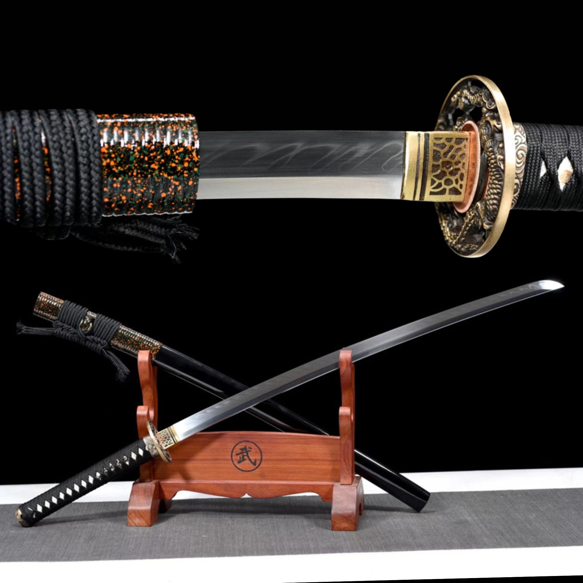 Katana Manlong T10 Clay Tempered Black Saya 蠻龍 | KatanaSwordArt Katana For Sale 2025