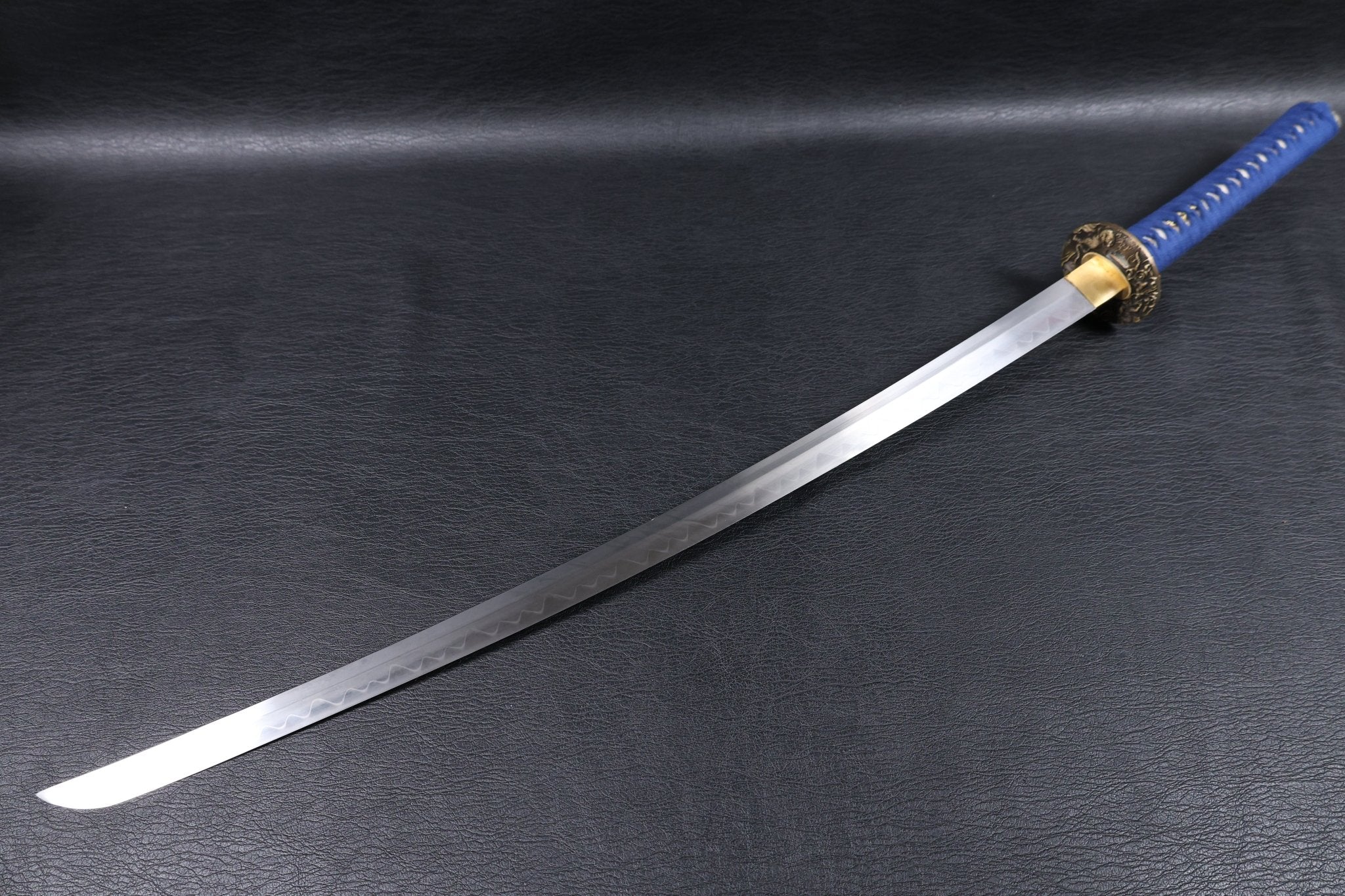 Katana Mitsunari T10 Clay Tempered Blade with Notare Wave Hamon | KSA Huo | KSA Katana For Sale 2026