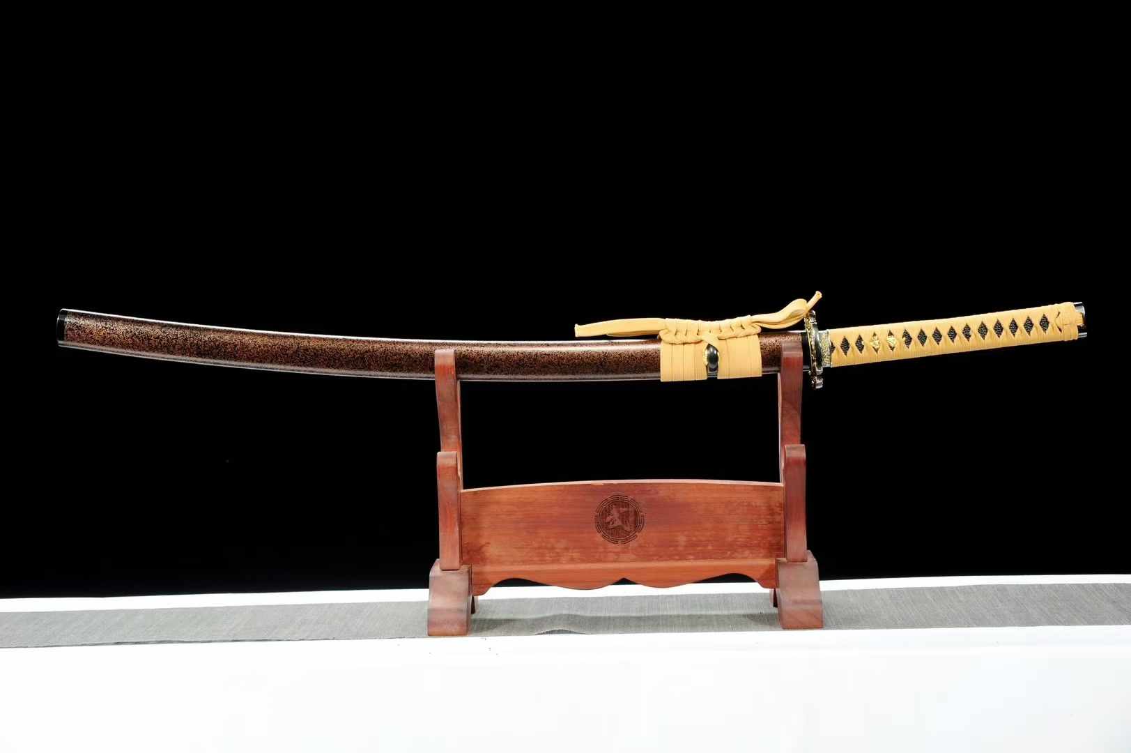 Katana QianQiu Damascus Folded Steel Red Blade 千秋 | KatanaSwordArt Katana For Sale 2025