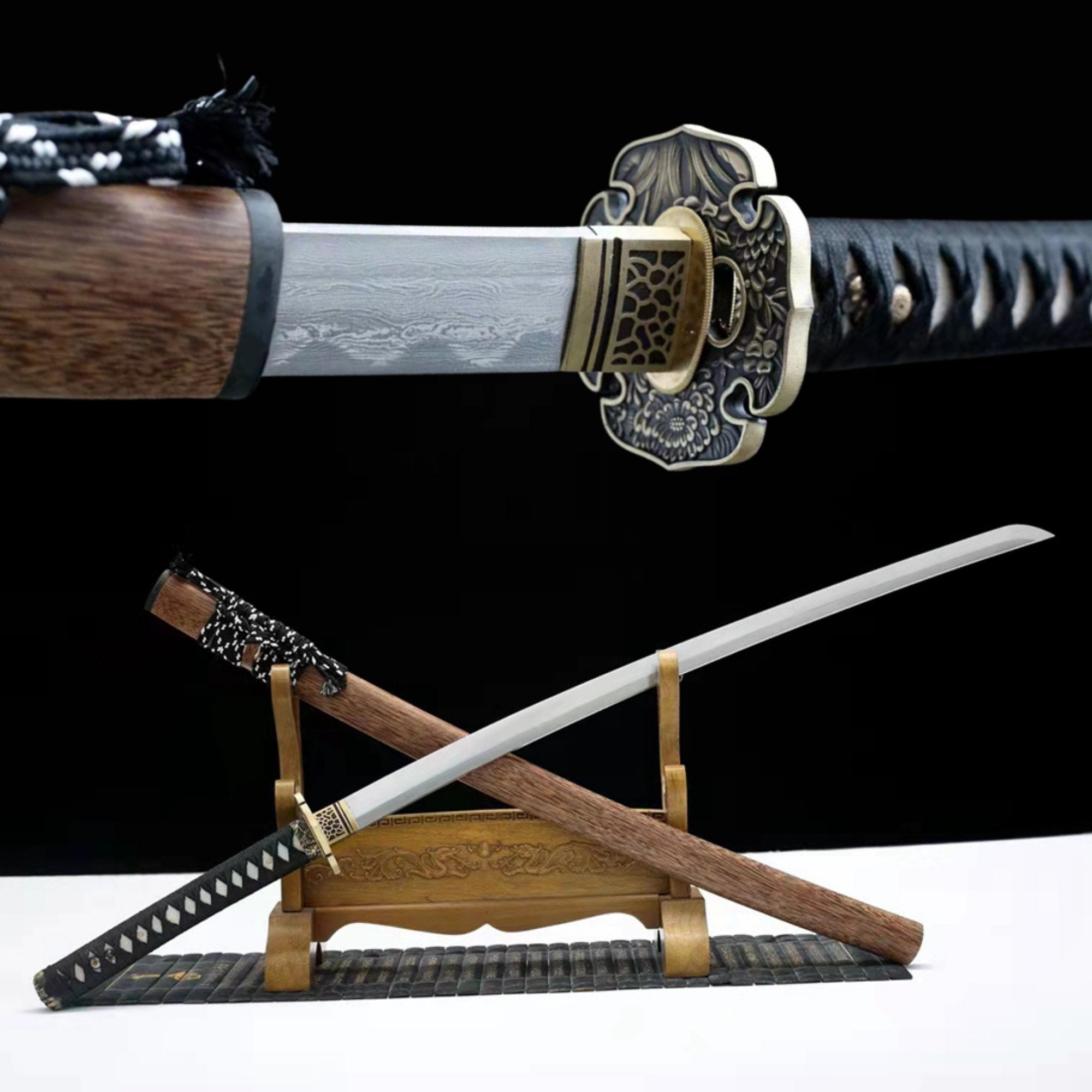 Katana Qigan Damascus Folded Clay Tempered 戚幹 | KatanaSwordArt Katana For Sale 2025