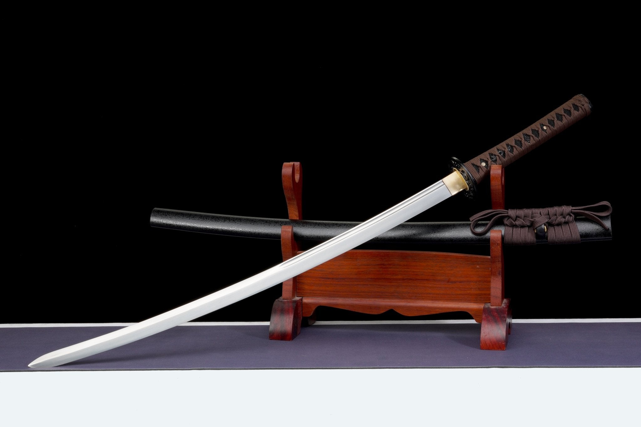 Katana Ravenfall Kogarasu Maru Black Ishime Lacquer Saya Genuine Rayskin 烏落 | KatanaSwordArt Katana For Sale 2025