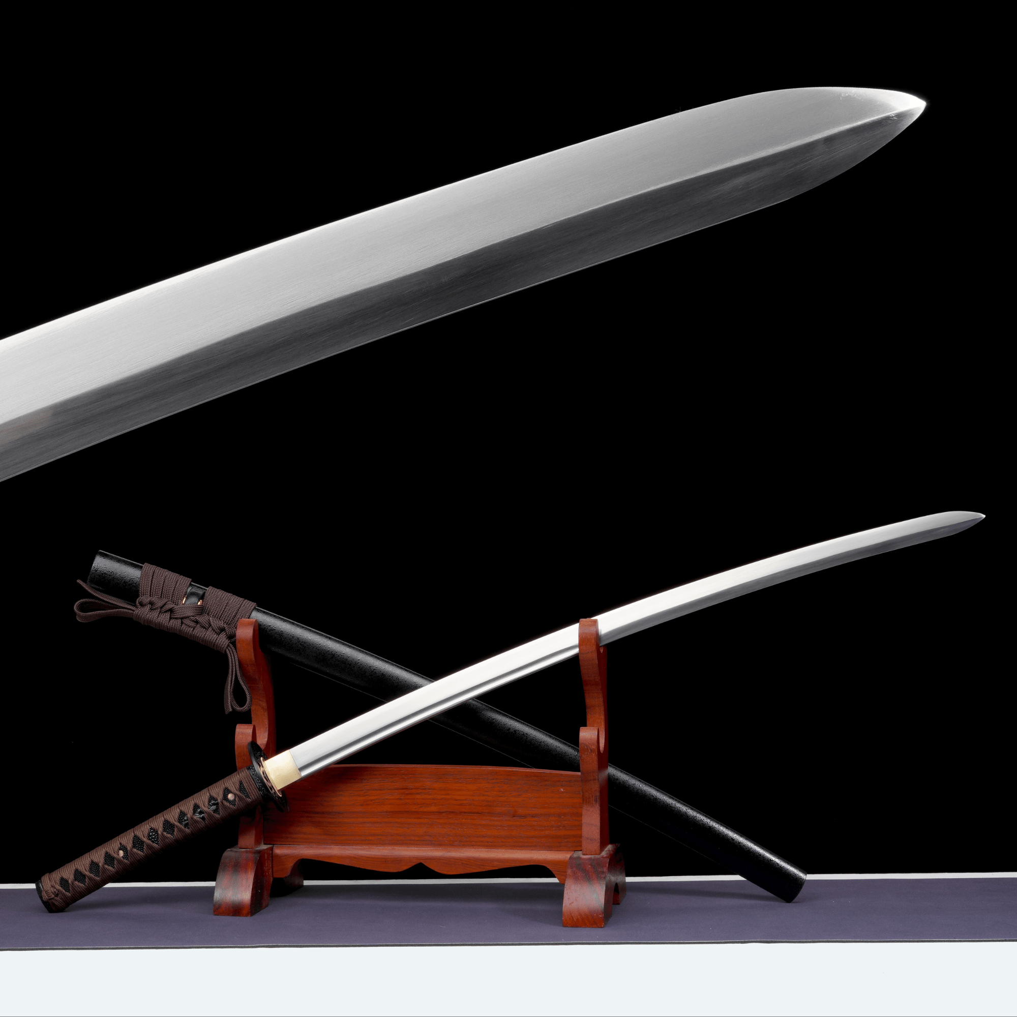 Katana Ravenfall Kogarasu Maru Black Ishime Lacquer Saya Genuine Rayskin 烏落 | KatanaSwordArt Katana For Sale 2025