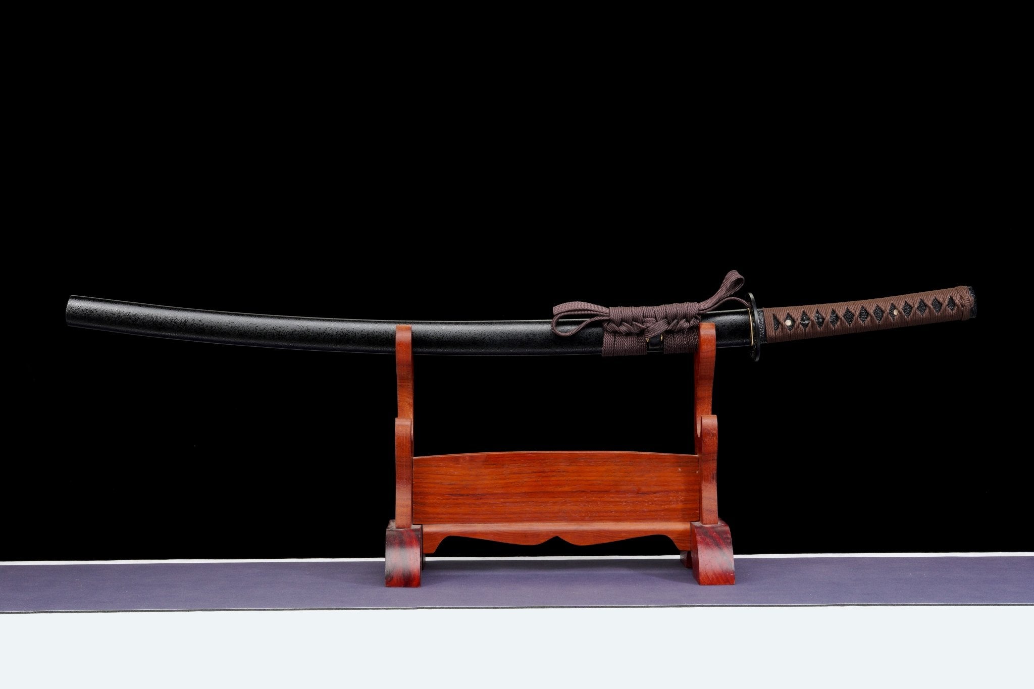 Katana Ravenfall Kogarasu Maru Black Ishime Lacquer Saya Genuine Rayskin 烏落 | KatanaSwordArt Katana For Sale 2025