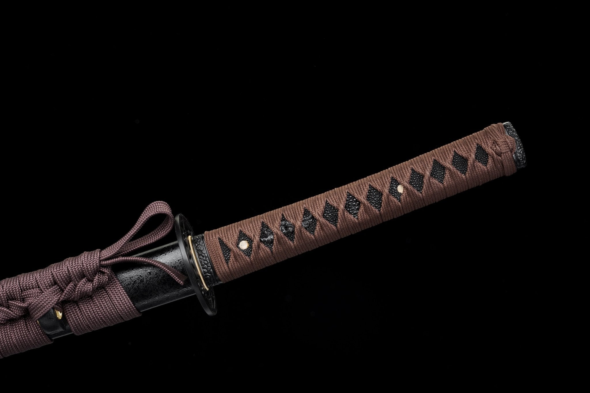 Katana Ravenfall Kogarasu Maru Black Ishime Lacquer Saya Genuine Rayskin 烏落 | KatanaSwordArt Katana For Sale 2025
