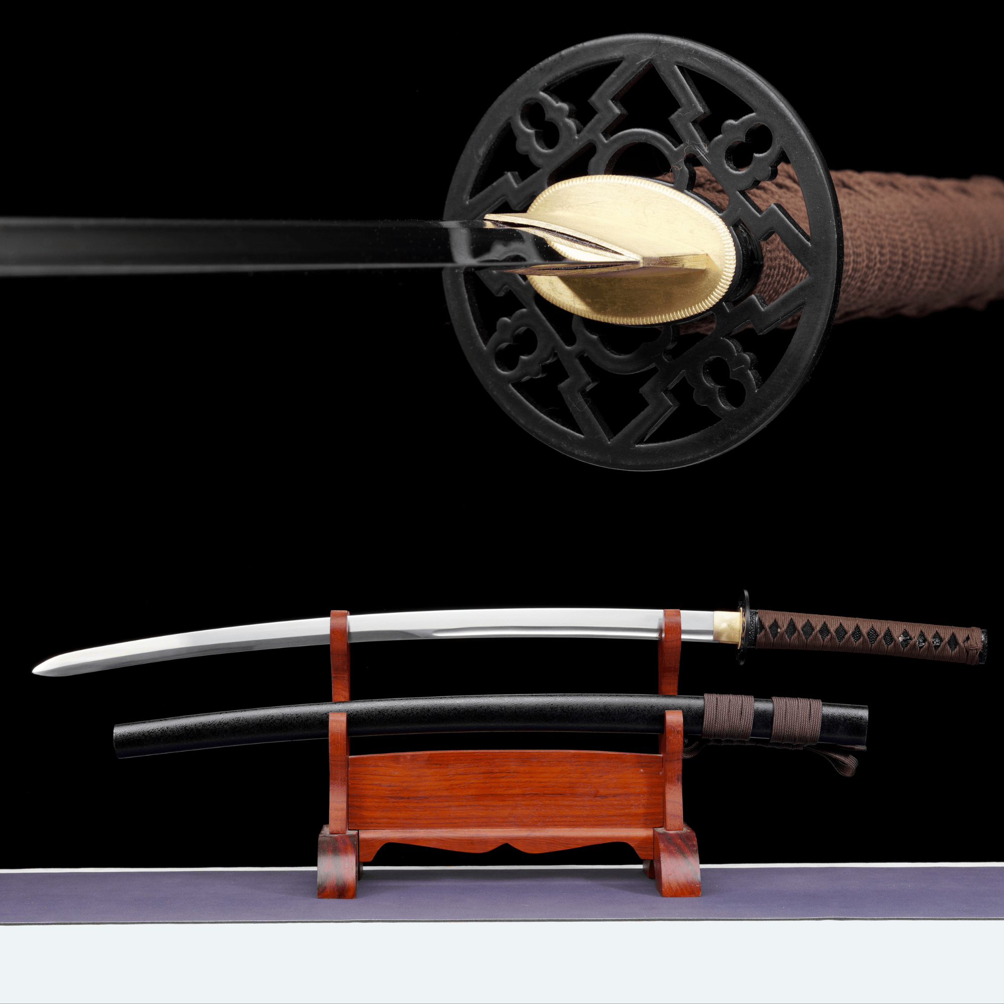 Katana Ravenfall Kogarasu Maru Black Ishime Lacquer Saya Genuine Rayskin 烏落 | KatanaSwordArt Katana For Sale 2025