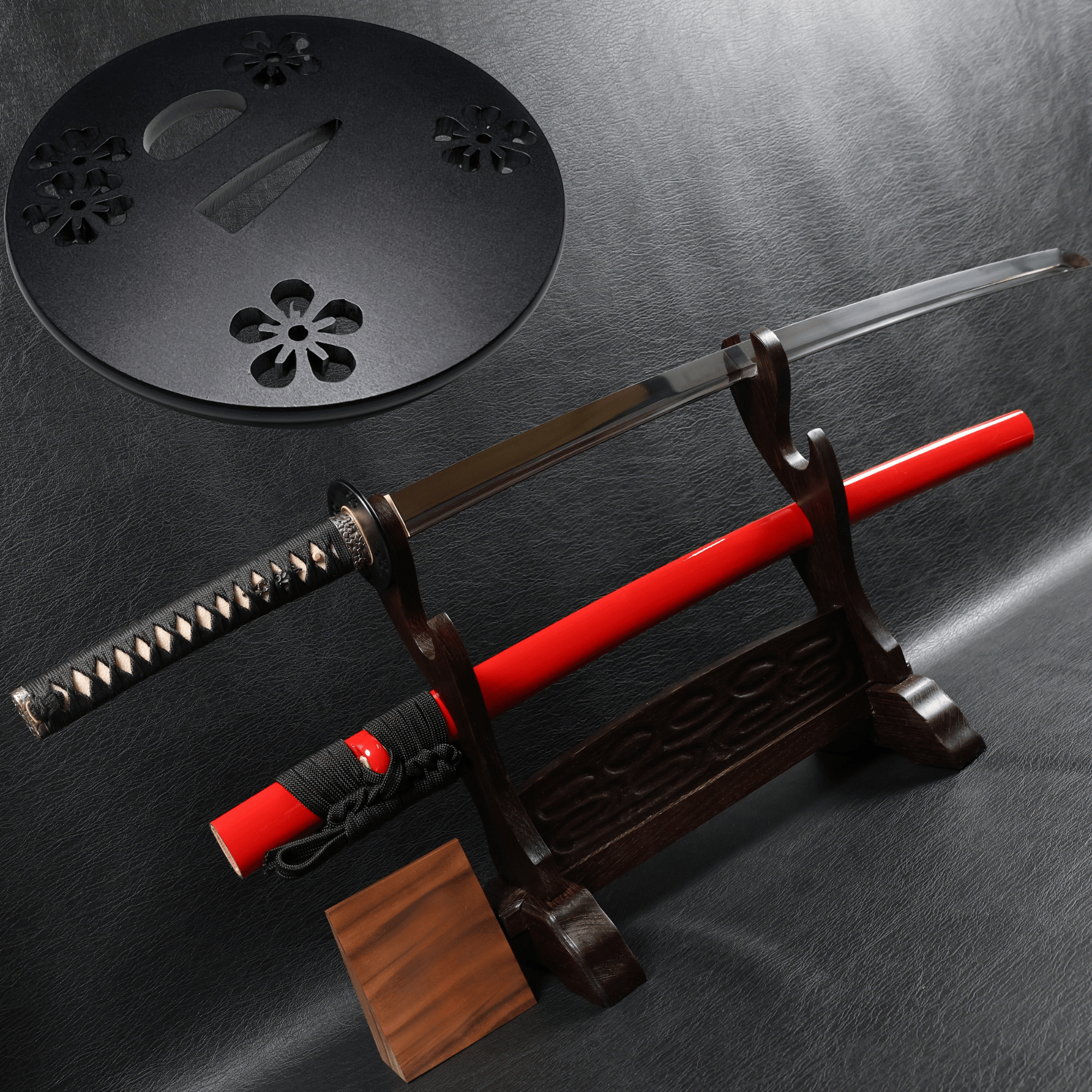 Katana Sakurafire Spring Steel with Red Saya | KSA Qing | KatanaSwordArt Katana For Sale 2025