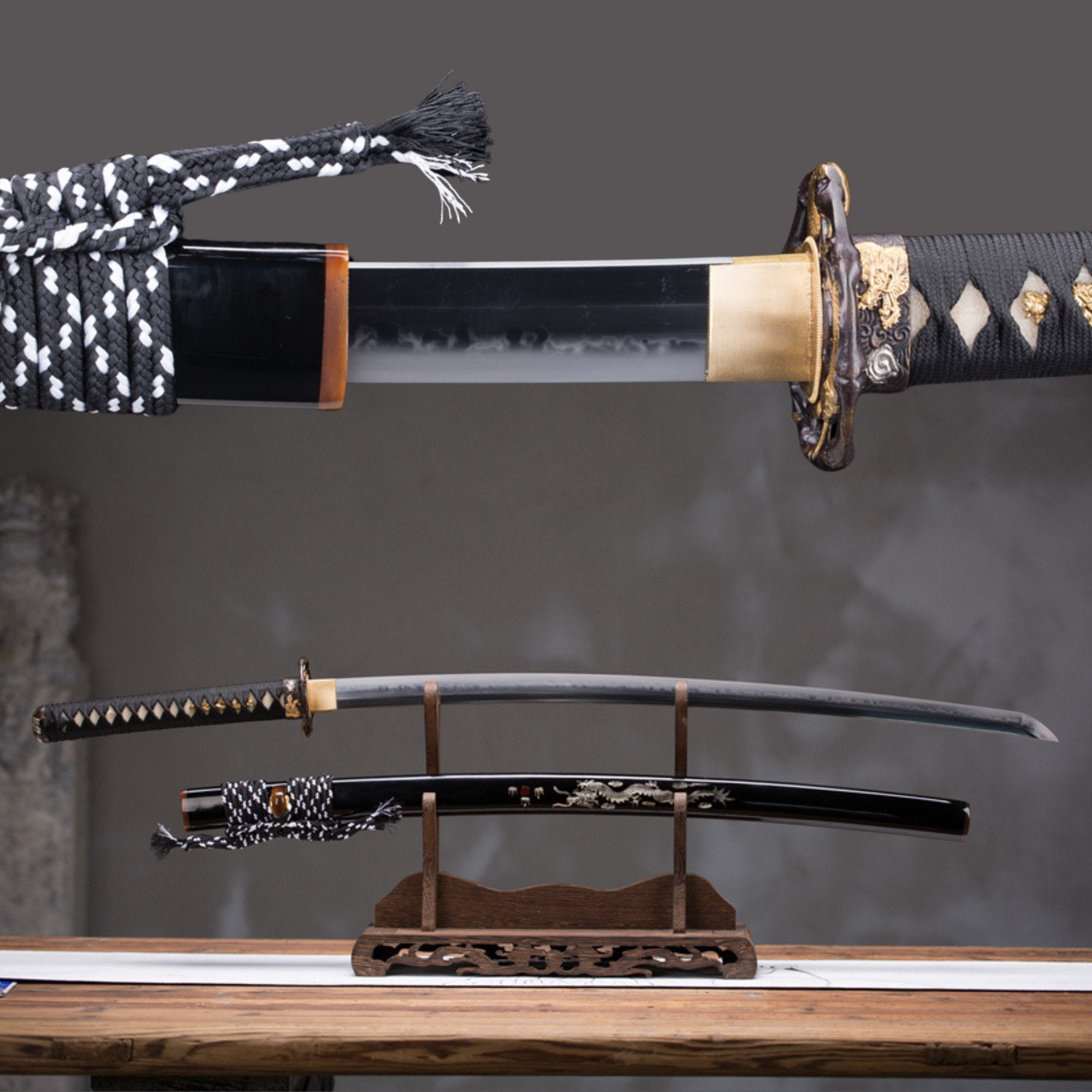 Katana Snake Bones T10 Clay Tempered Shell Inlay 村正 | KatanaSwordArt Katana For Sale 2025