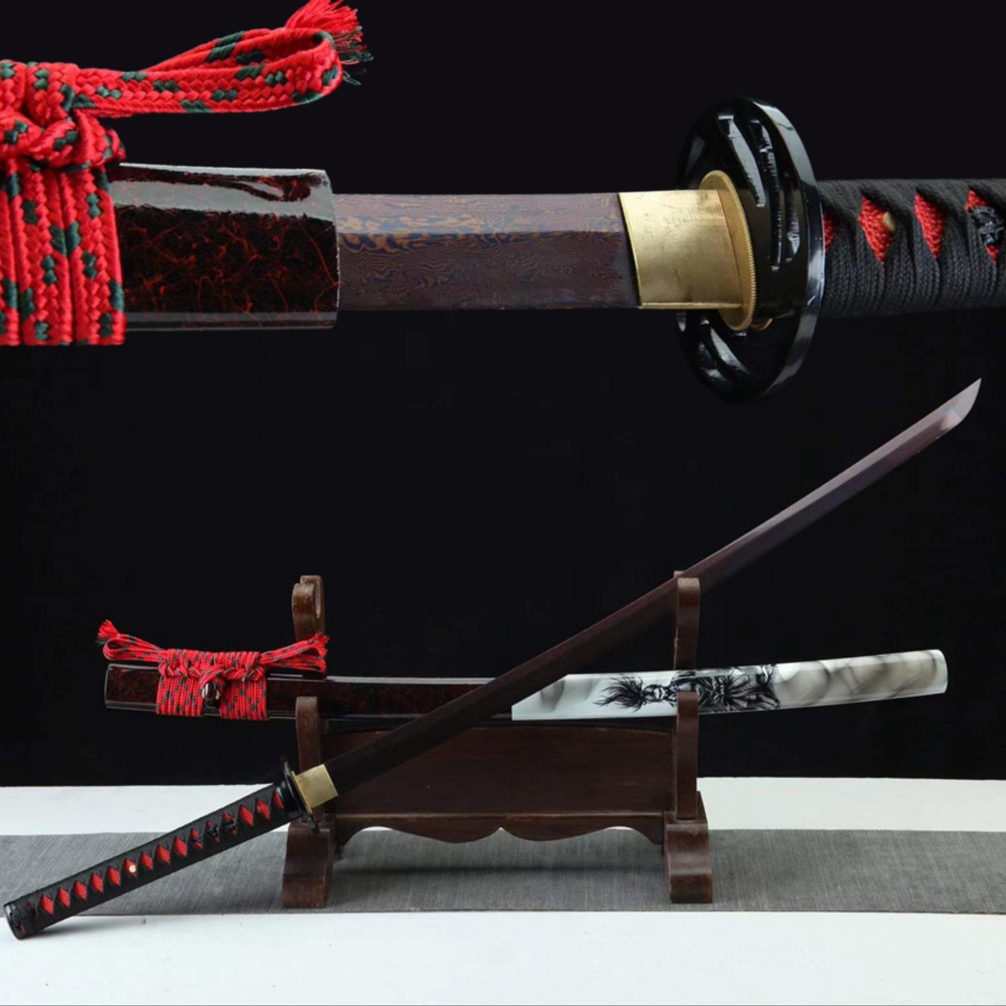 Katana Sugimoto Damascus Folded Steel Purple Blade 杉本 | KatanaSwordArt Katana For Sale 2025