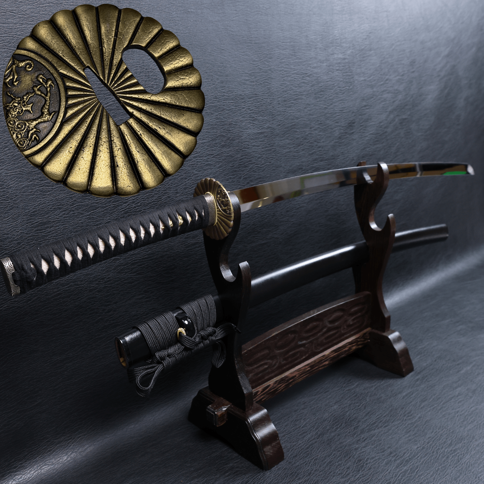 Katana Takanobu 9260 Spring Steel Premium Mirror Polish with Black Saya | KSA Jiang | KSA Katana For Sale 2026