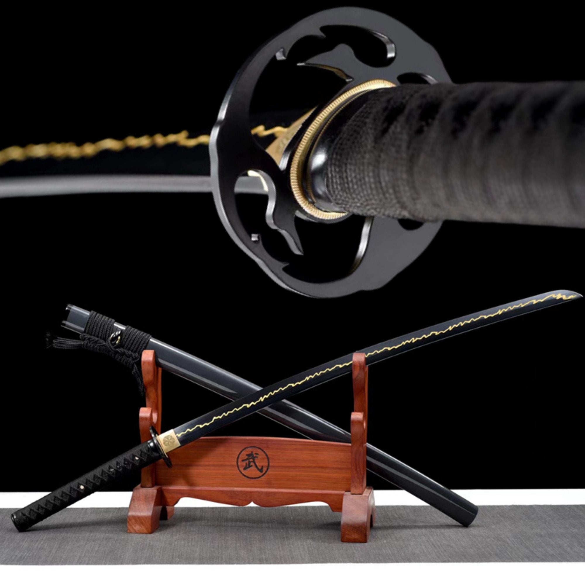 Katana Thunder Manganese Steel Black Blade 驚雷 | KatanaSwordArt Katana For Sale 2025