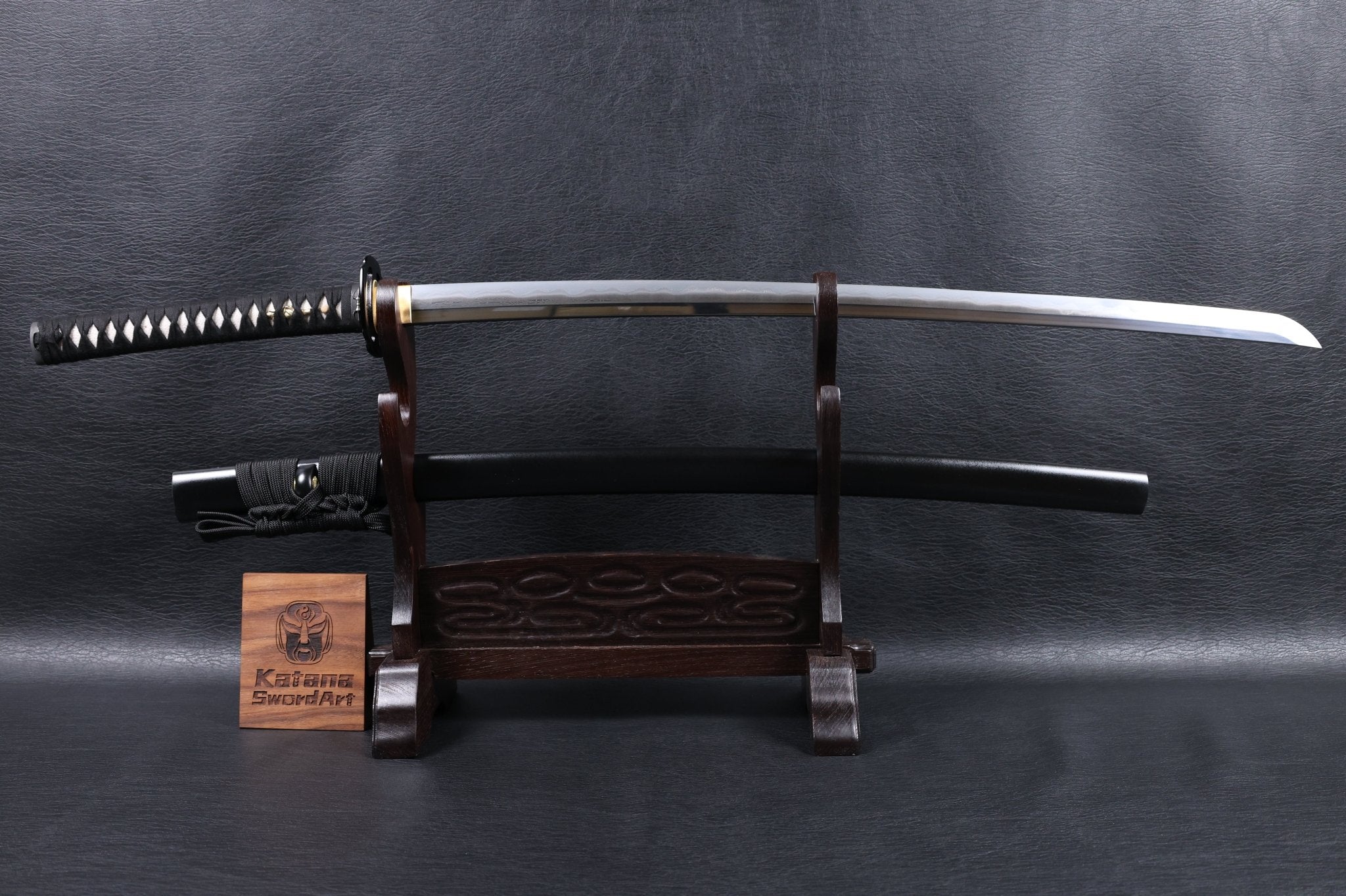 Katana Vajra Eclipse Folded Steel Clay Tempered Blade with Sanbonsugi Hamon | KSA Hua | KatanaSwordArt Katana For Sale 2026