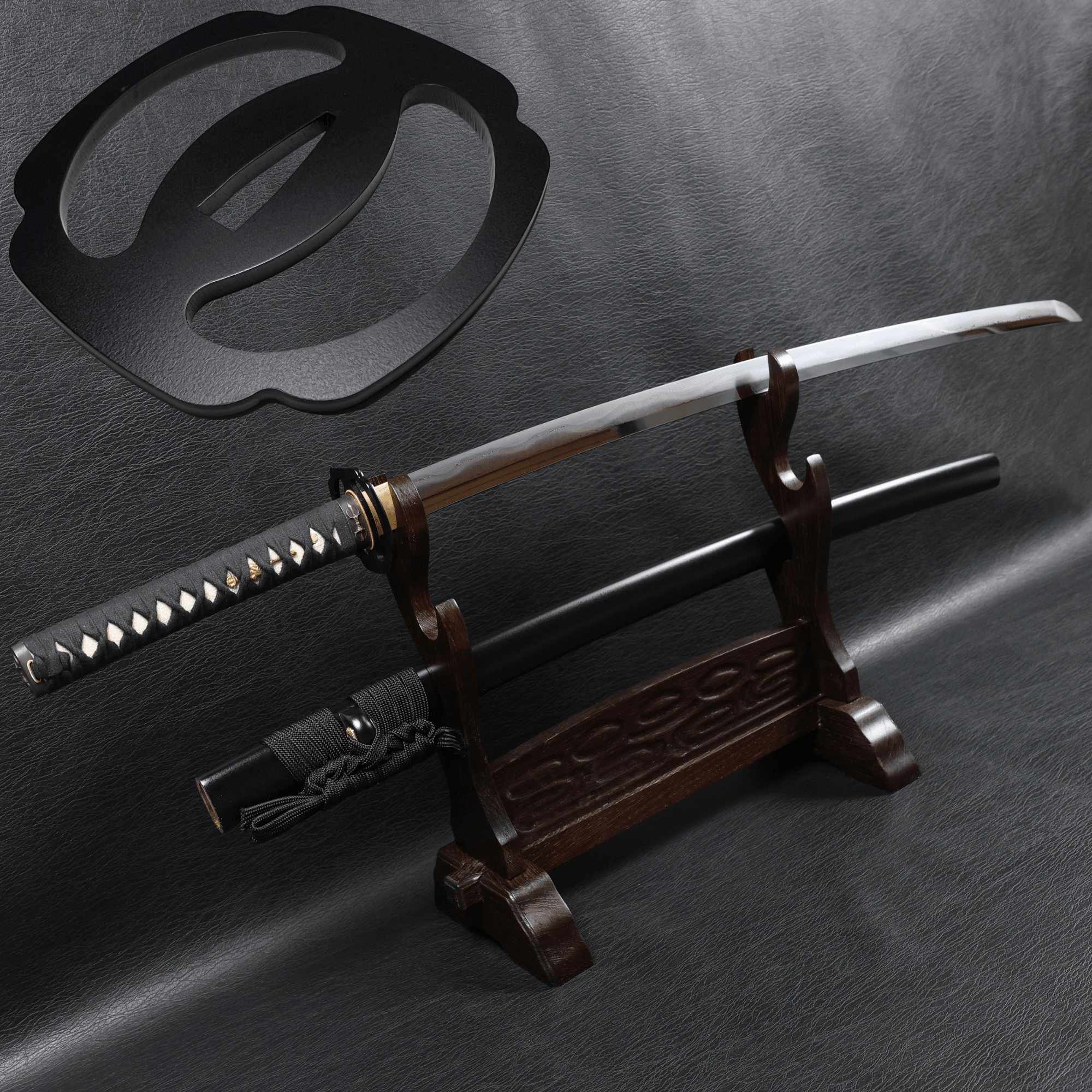 Katana Vajra Eclipse Folded Steel Clay Tempered Blade with Sanbonsugi Hamon | KSA Hua | KatanaSwordArt Katana For Sale 2026