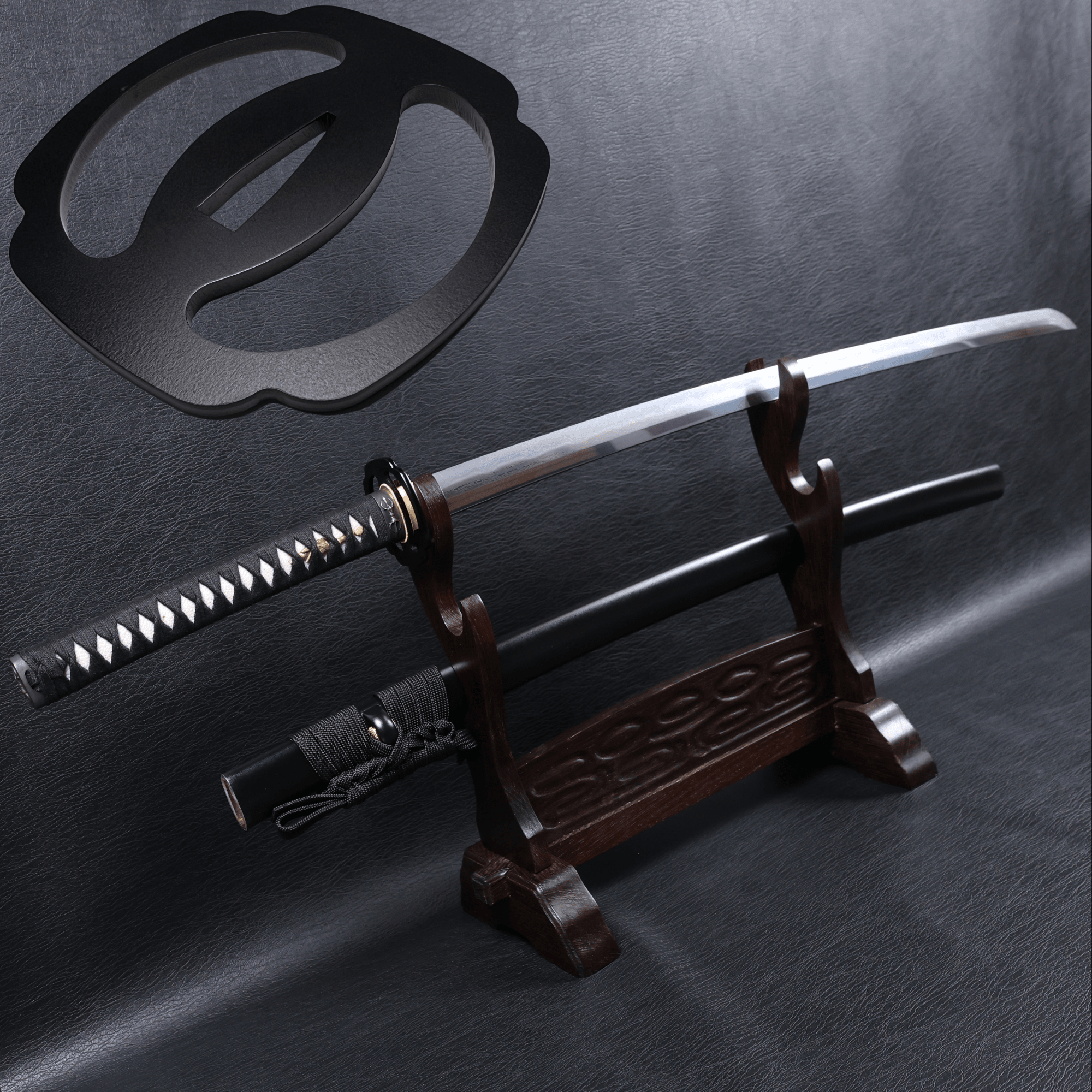 Katana Vajra Eclipse Folded Steel Clay Tempered Blade with Sanbonsugi Hamon | KSA Hua | KatanaSwordArt Katana For Sale 2026