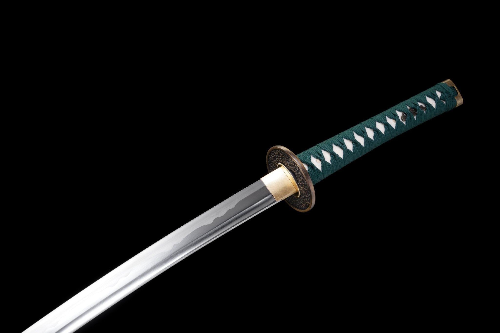 Katana Verdant Vines Black Brushstroke Saya Genuine Rayskin 翠唐草 | KatanaSwordArt Katana For Sale 2025