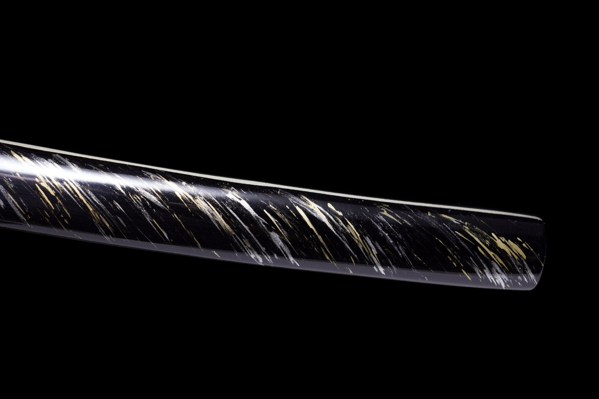 Katana Verdant Vines Black Brushstroke Saya Genuine Rayskin 翠唐草 | KatanaSwordArt Katana For Sale 2025