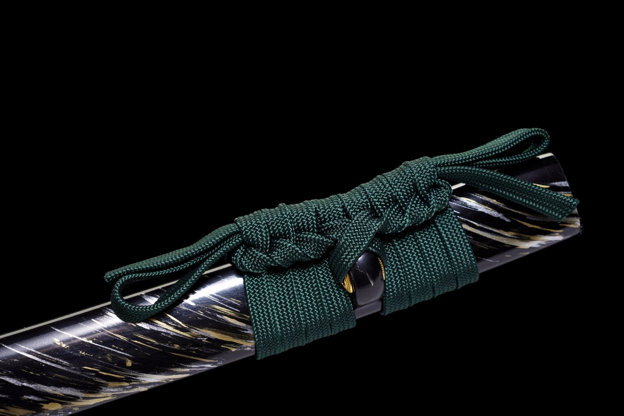 Katana Verdant Vines Black Brushstroke Saya Genuine Rayskin 翠唐草 | KatanaSwordArt Katana For Sale 2025