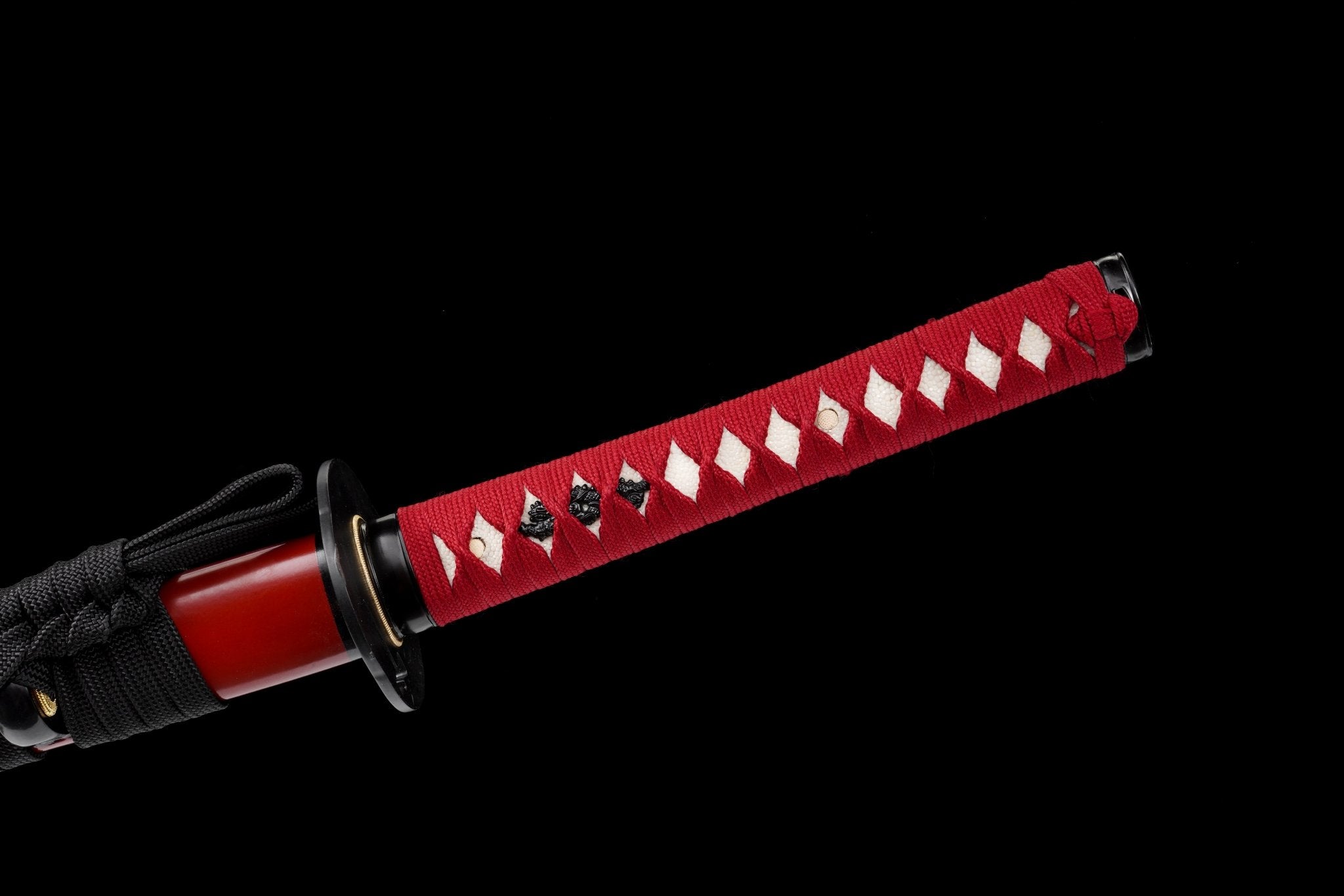 Katana Vermilion Flame Red Lacquer Saya Genuine Rayskin 紅炎 | KatanaSwordArt Katana For Sale 2025