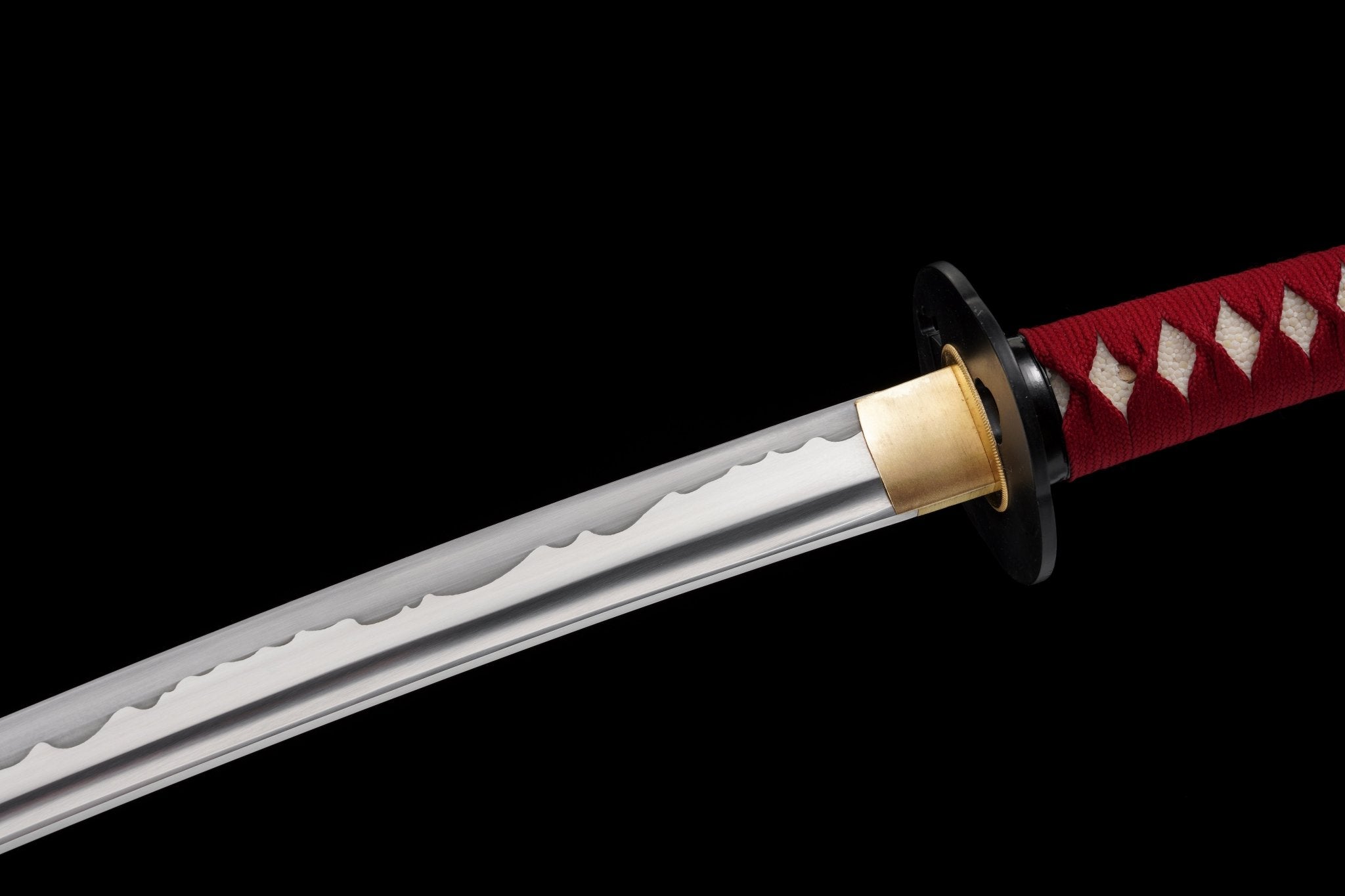 Katana Vermilion Flame Red Lacquer Saya Genuine Rayskin 紅炎 | KatanaSwordArt Katana For Sale 2025